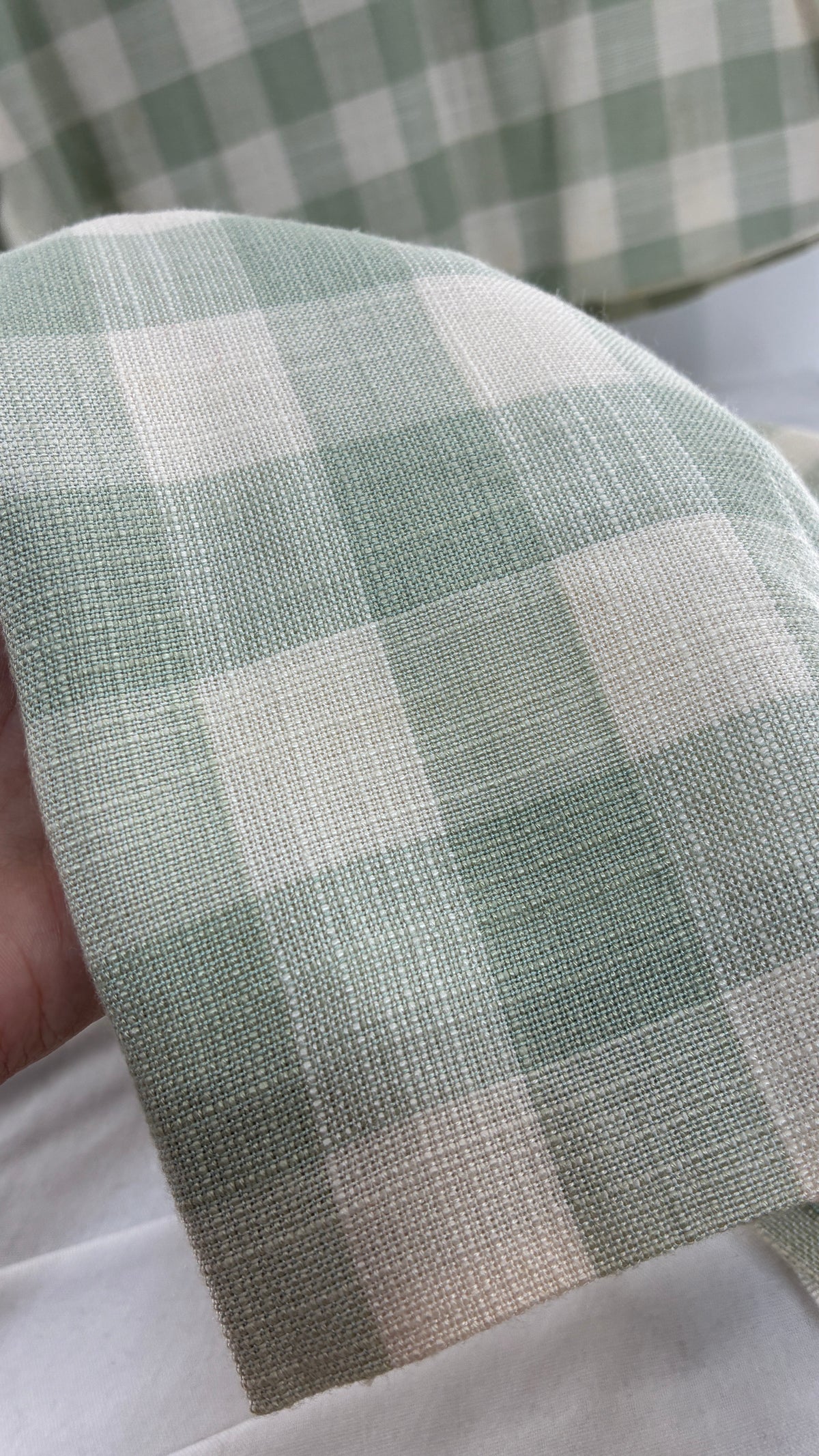 Vintage JH COLLECTIBLES 100% Rayon, Sage Gingham Suit Set (6 Skirt, 4 Blazer)