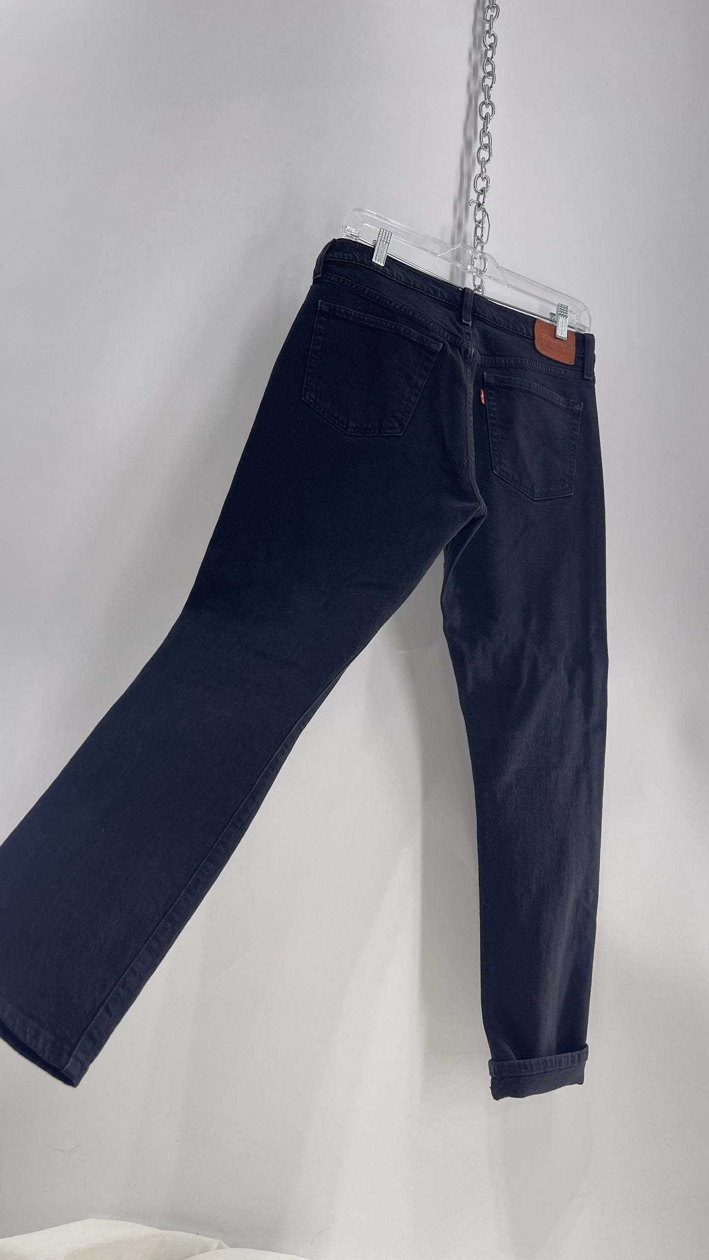 Vintage LEVI 501 Black Button Front Denim (30)