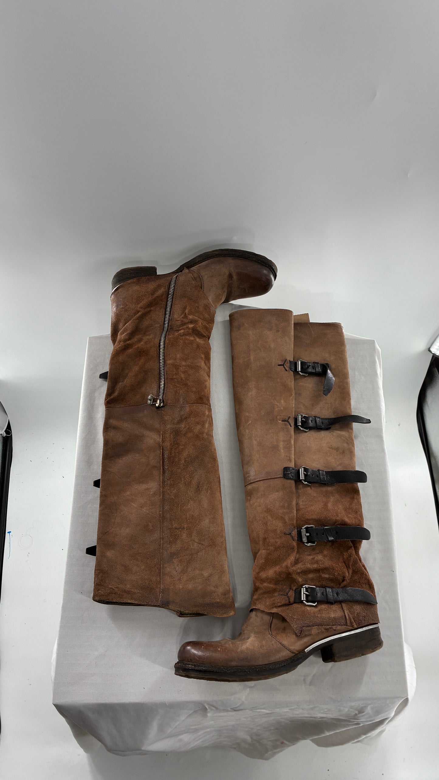 Tatum Over the Knee AS98 Distressed Worn Boots (41)