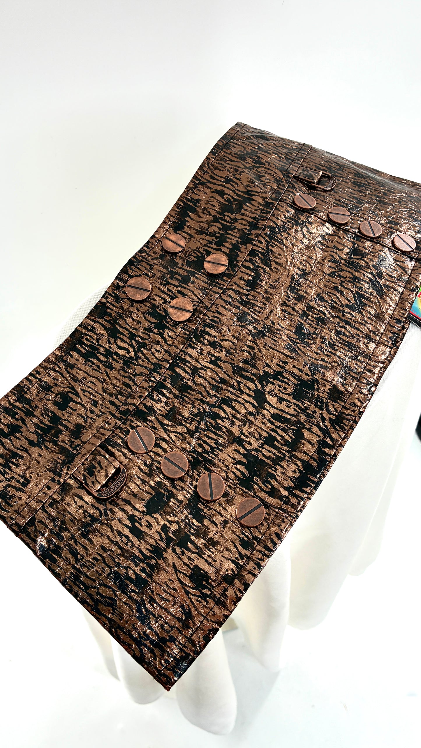 Deadstock Vintage BEDROOM STORIES Bronze Beaded Belt Skirt (Small)