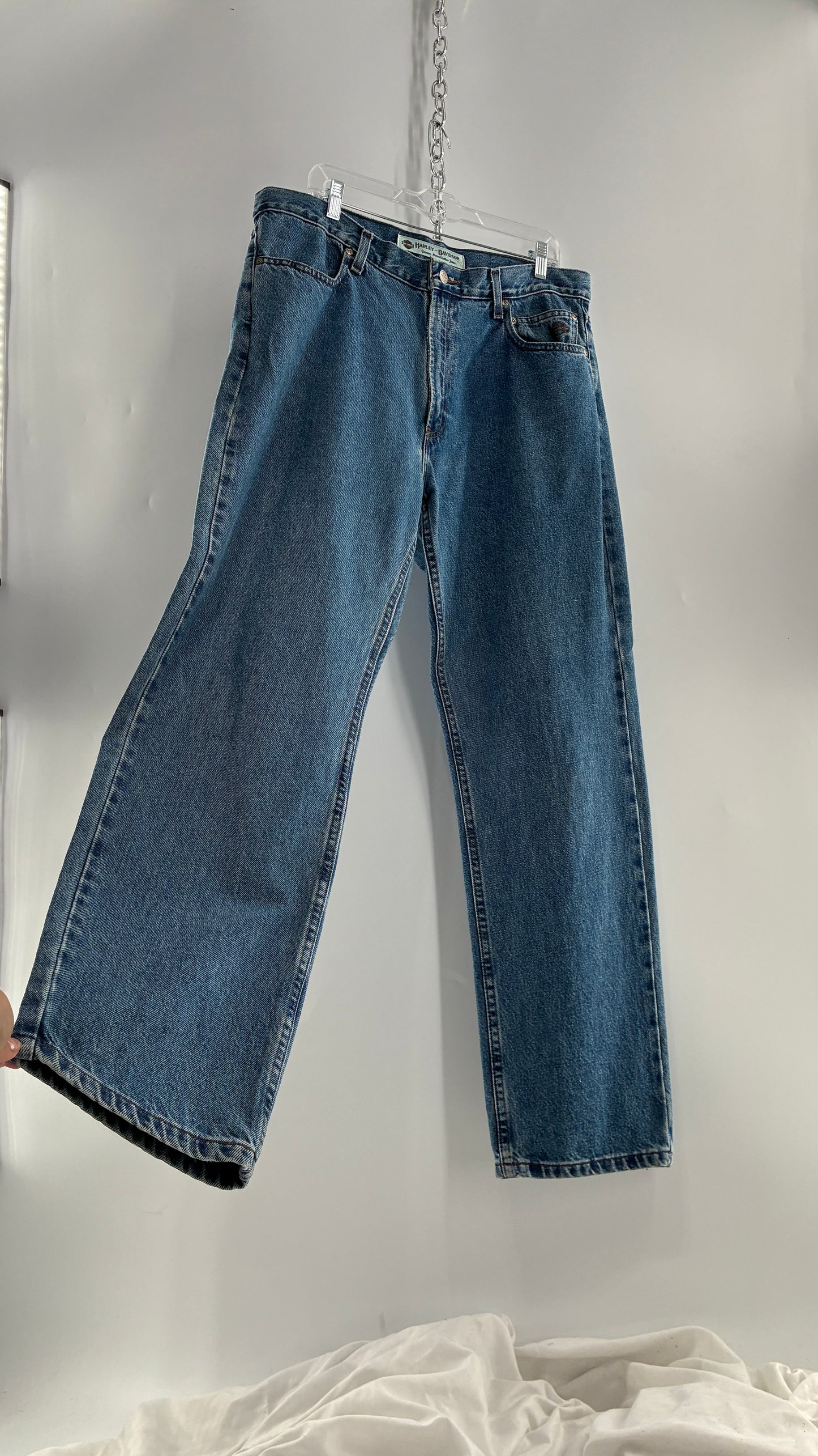 Vintage Harley Davidson Unisex Straight Leg Jeans (36x32)