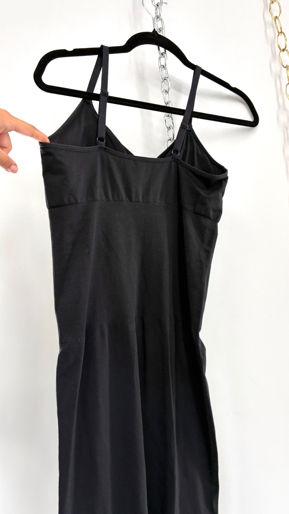 NWOT Black Spandex Thick Stretchy Midi Dress (M/L)