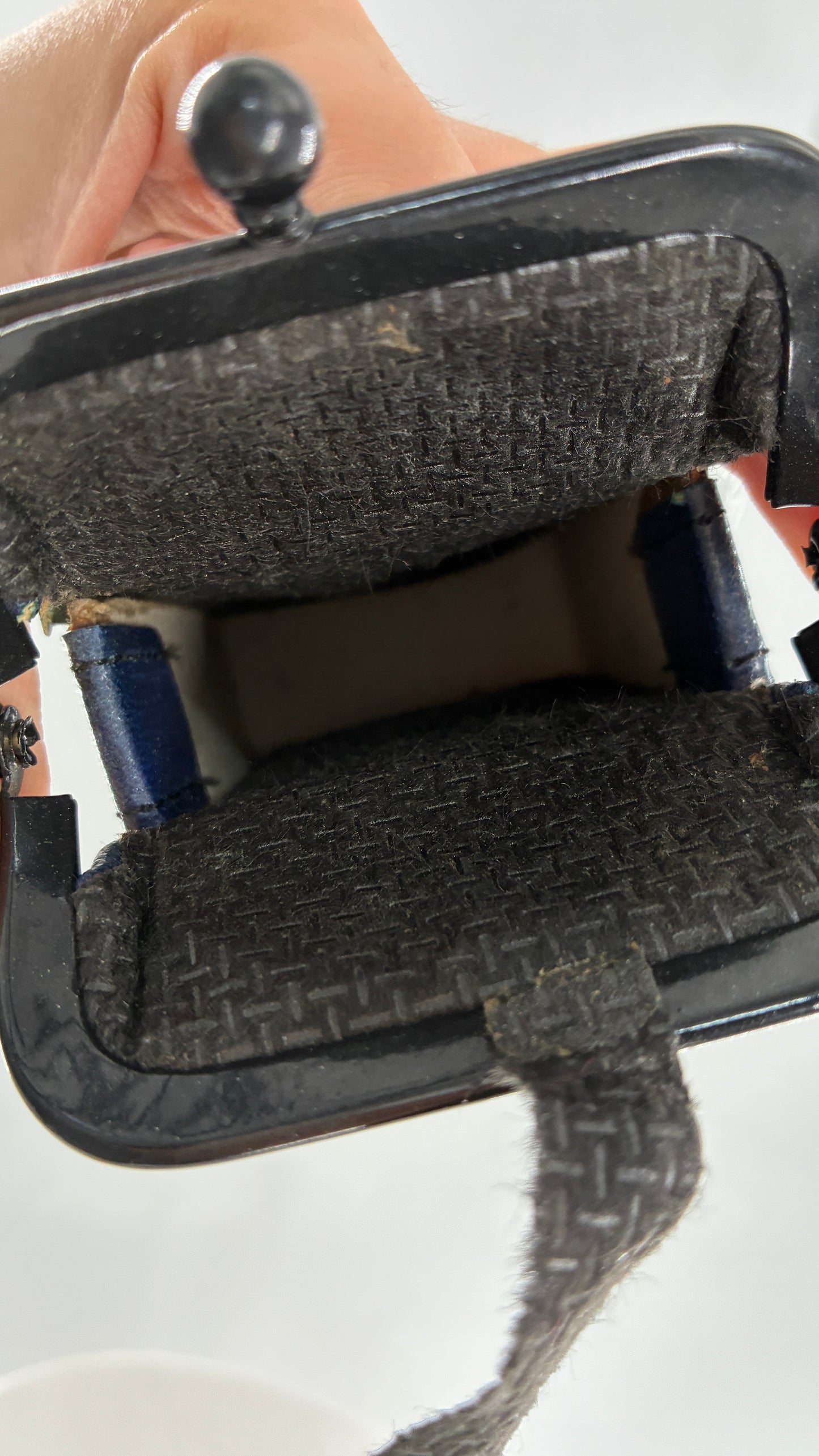 Vintage Mexican Black Engraved Leather Cigarette Pouch with Lighter Holster