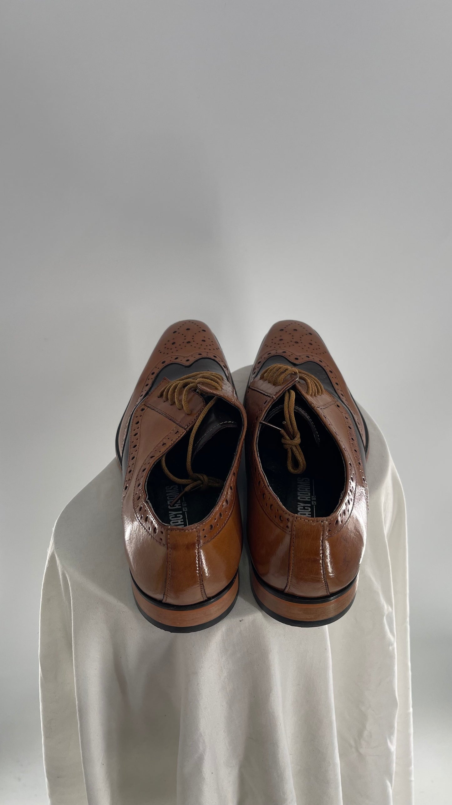 STACY ADAMS Mixed Tone Patent Leather Oxfords  (9)