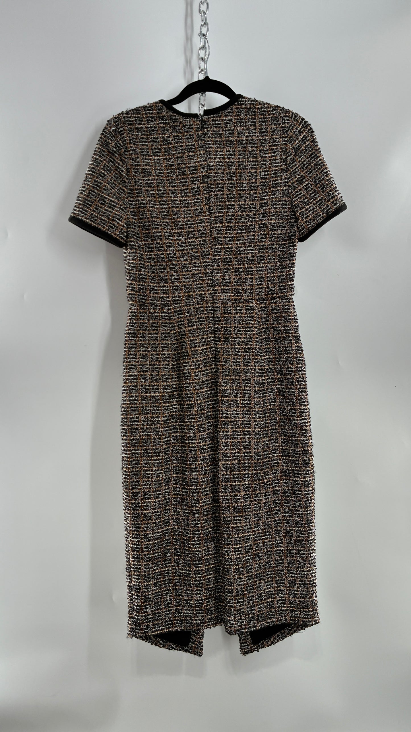 BLACK HALO Tweed Midi Dress with Tags Attached (8)
