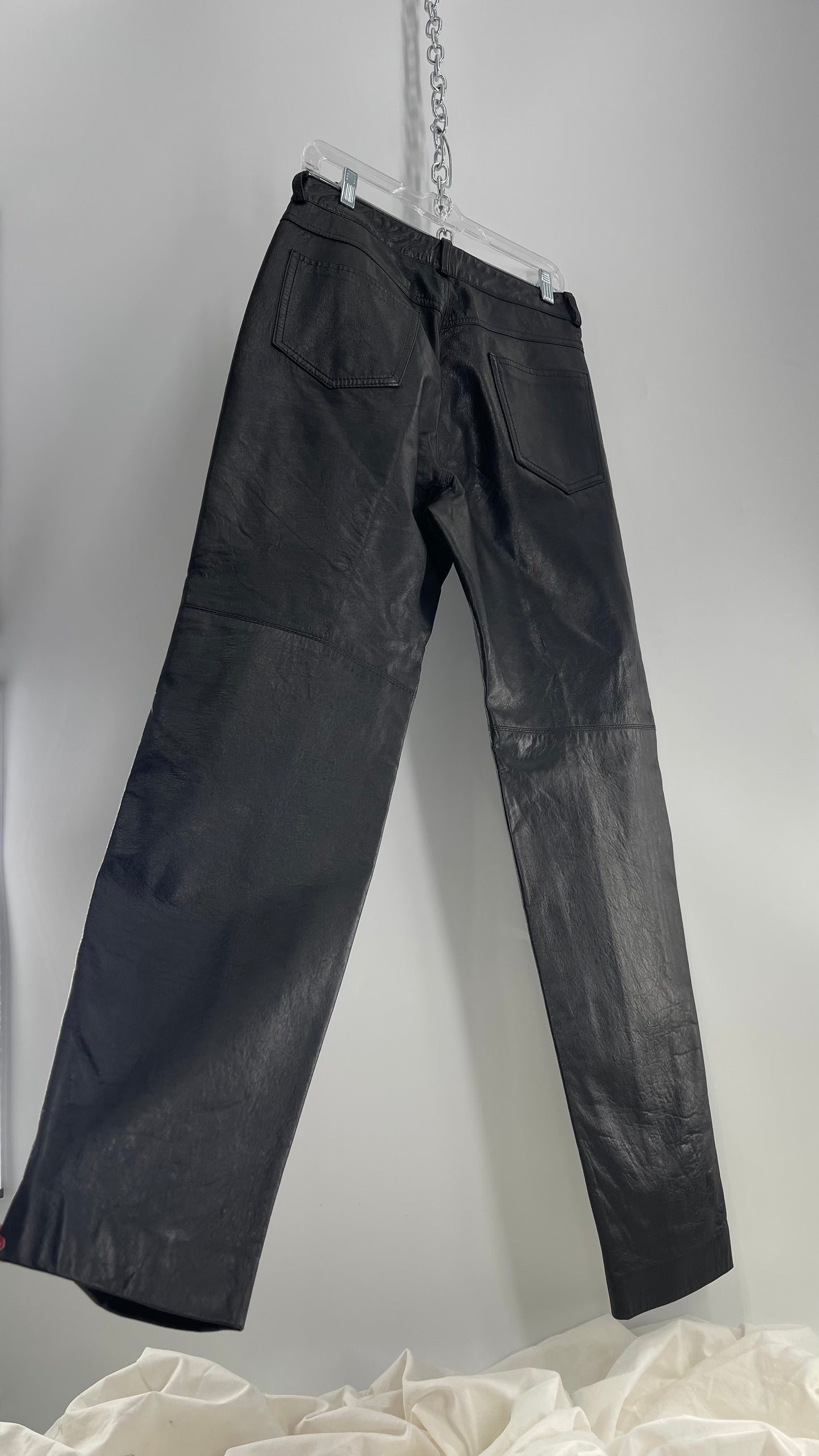 Vintage J. Percy for Marvin Richards Black Leather Pants (12)