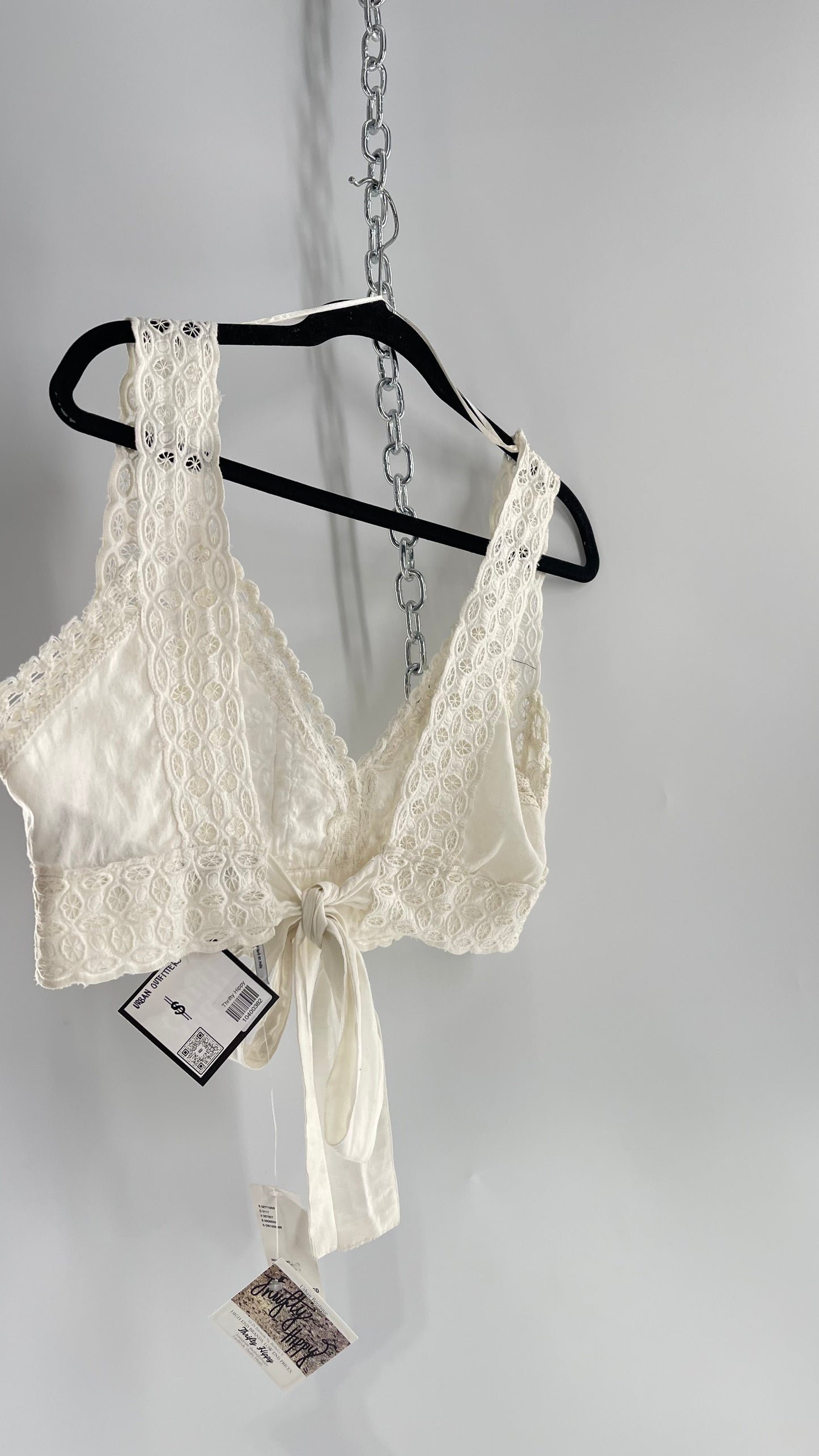 Urban Outfitters White Eyelet Lace Bustier with Tags Attached (Large)