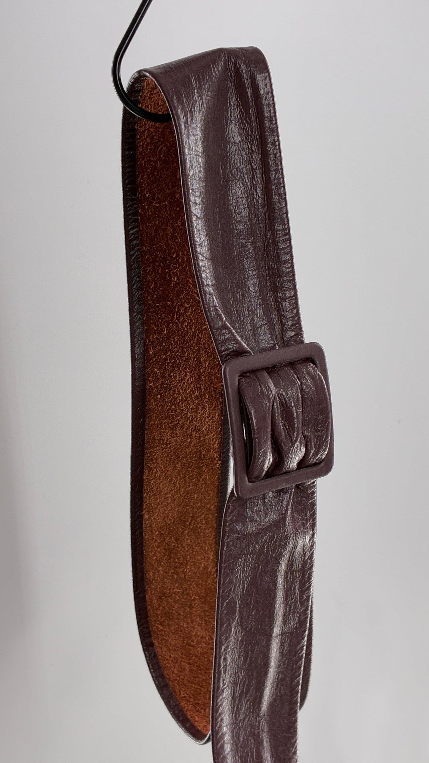 Vintage Burgundy Maroon Leather Belt (OS)