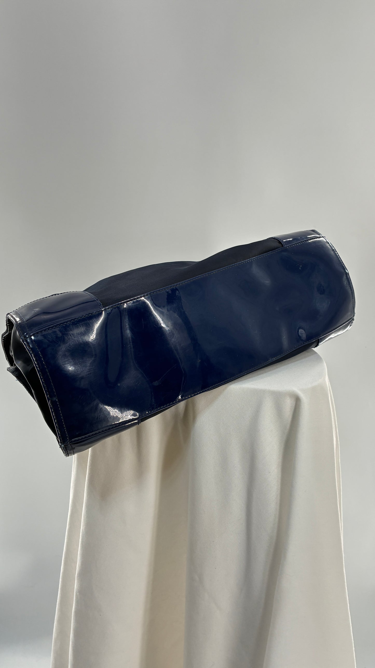 Vintage Tory Burch Navy Blue Ella Tote