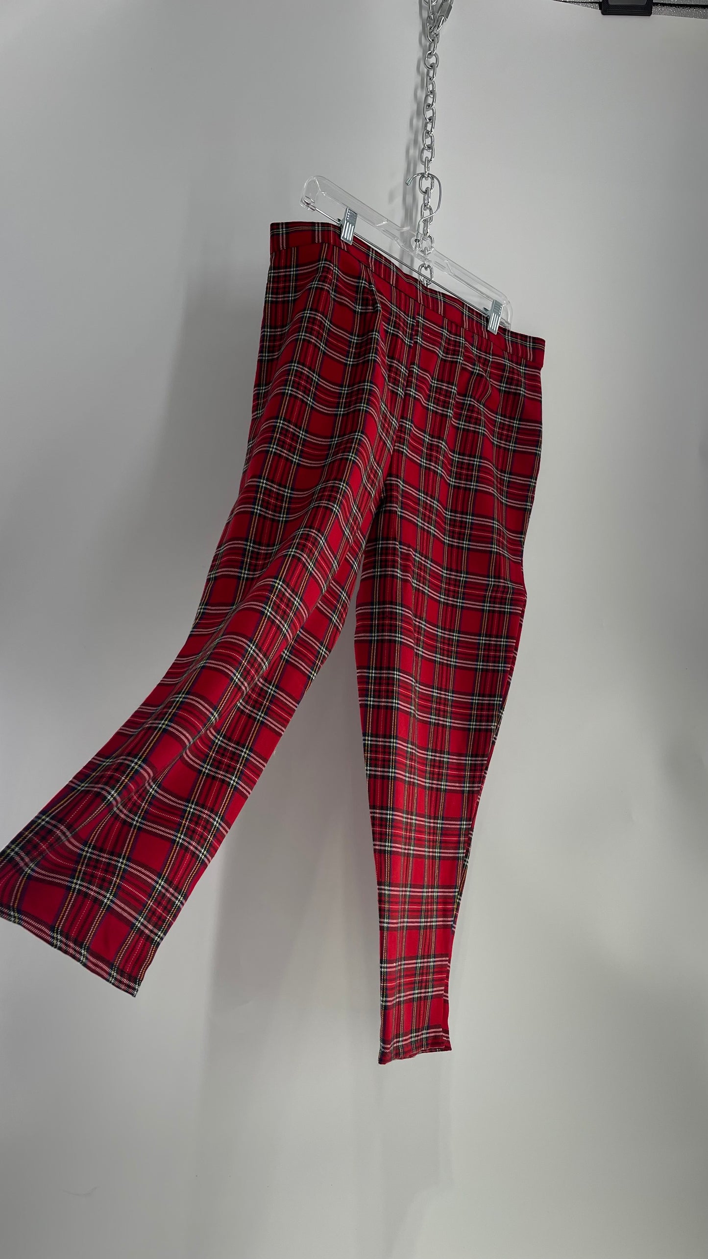 Urban Renewal Red Holiday/Christmas Plaid Trouser with Pockets (Large)