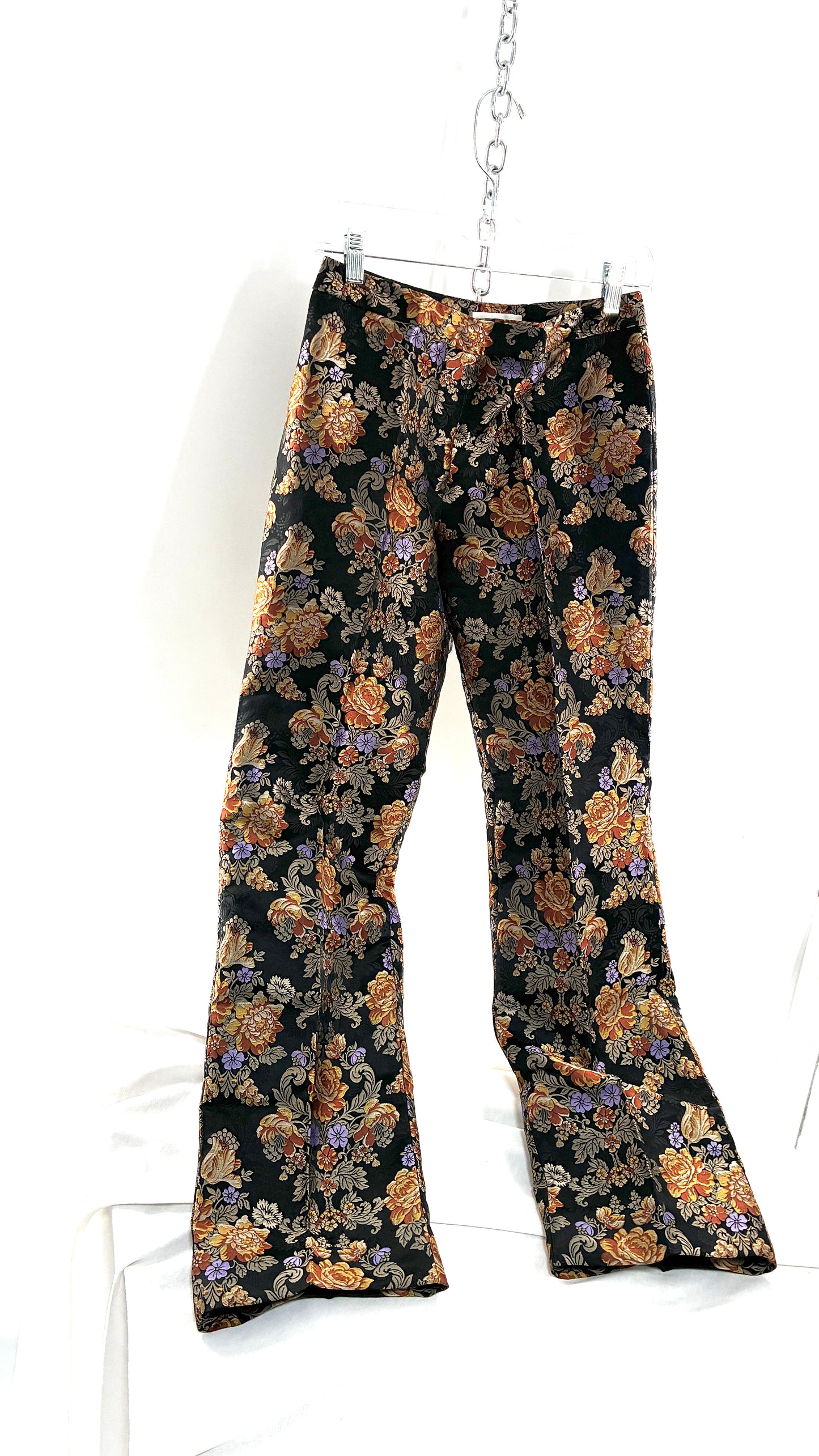 Vintage DOLCE & GABANNA Silk Black Brocade Trouser (42)