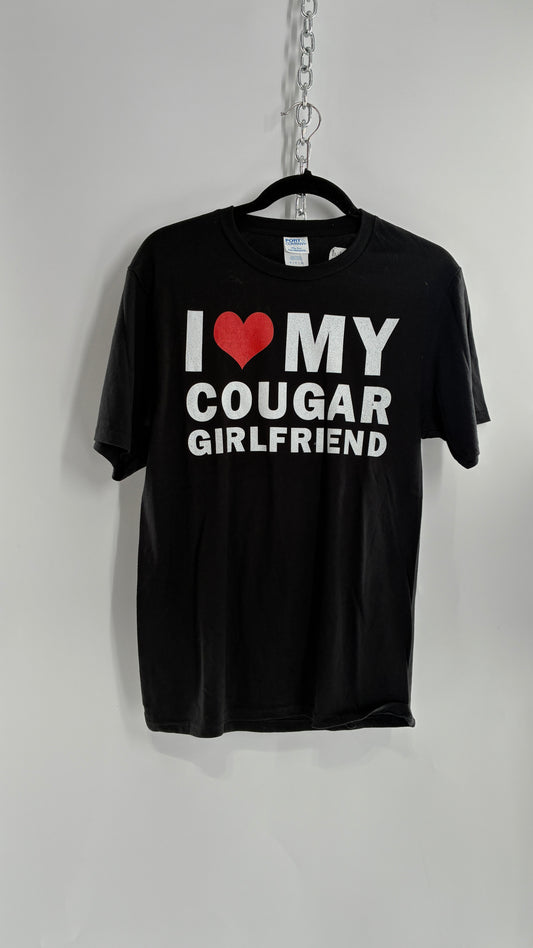 Vintage I ♥️ MY COUGAR GIRLFRIEND T Shirt (Small)