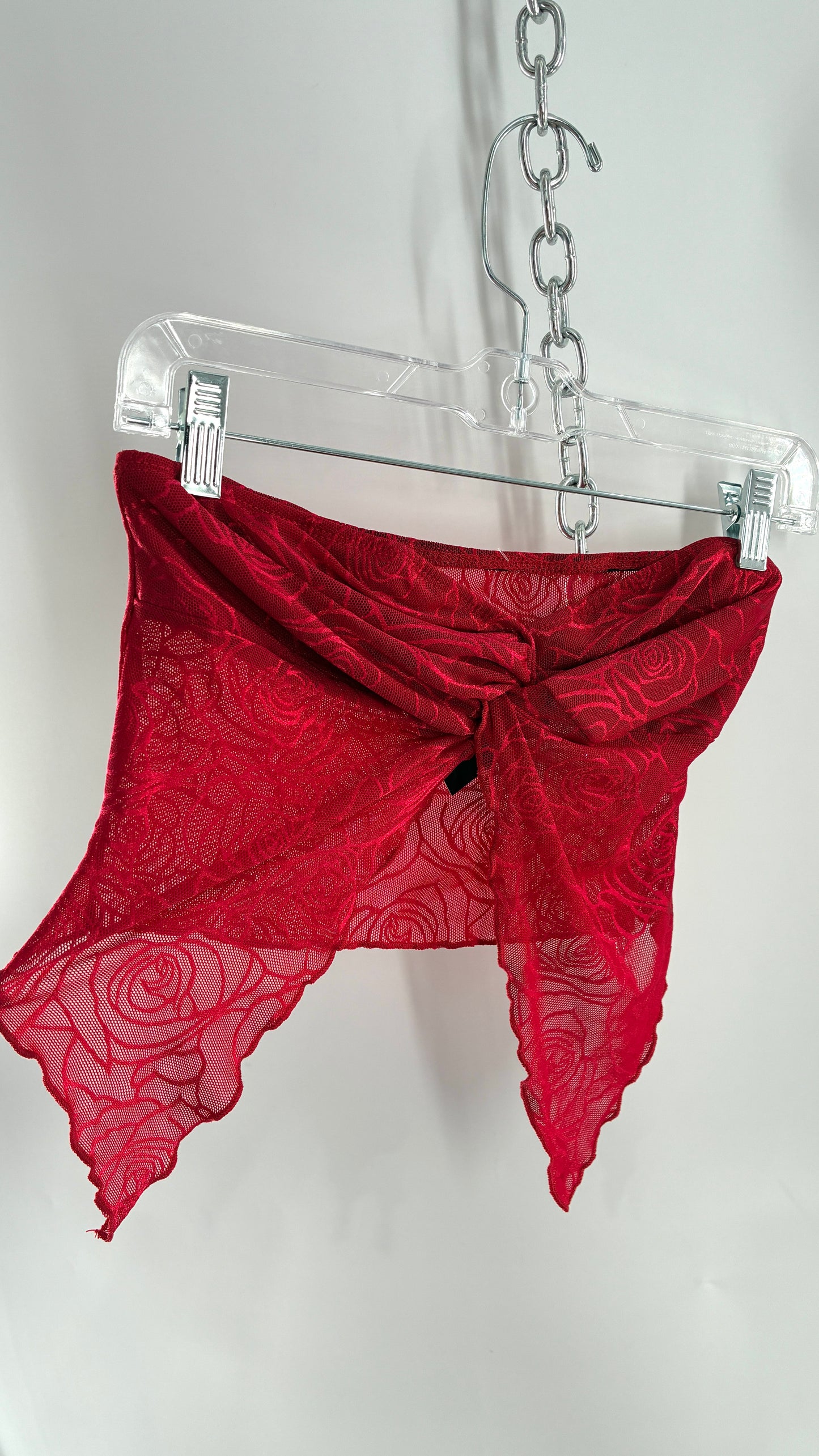 Red Rose Vented Tube Top (Small)