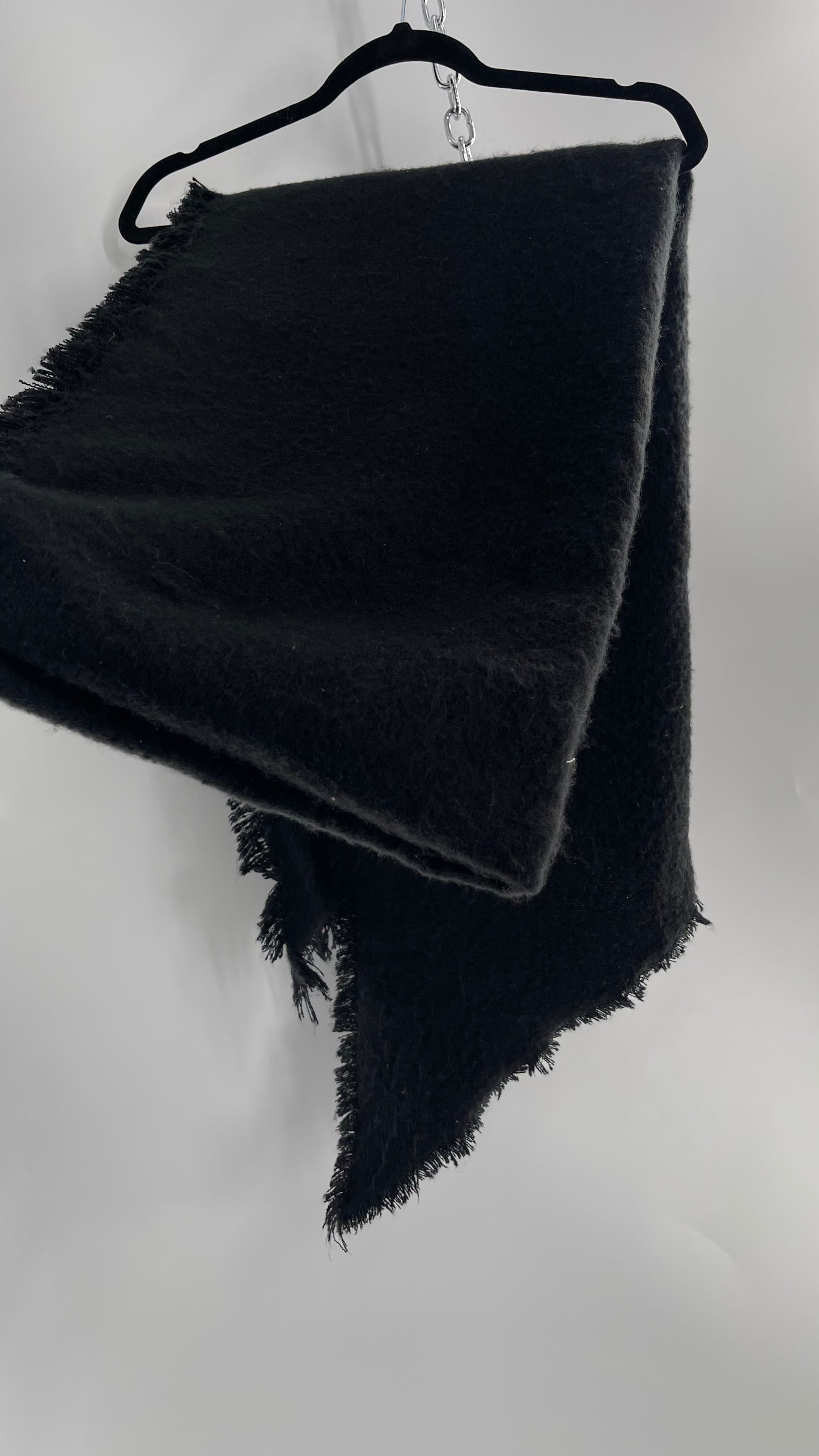 Free people Ultra Thick Voluminous Black Scarf