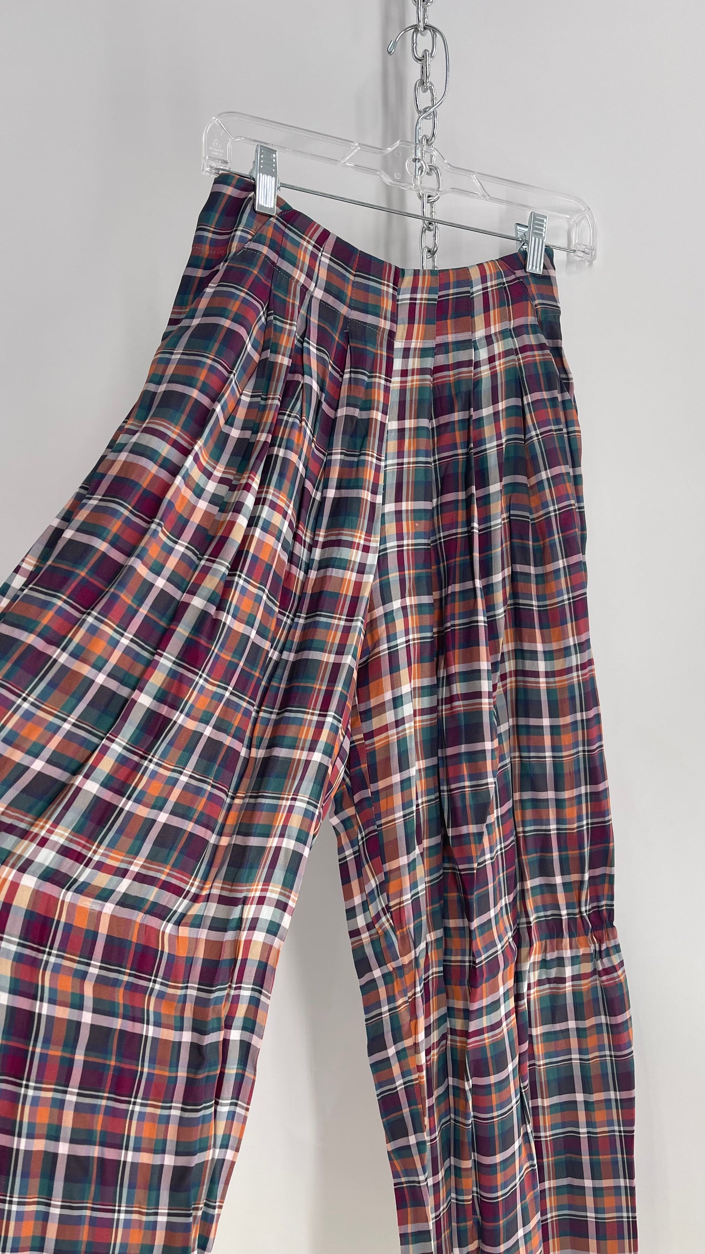 KACHEL X Anthropologie Plaid Wide Leg Pants (2)