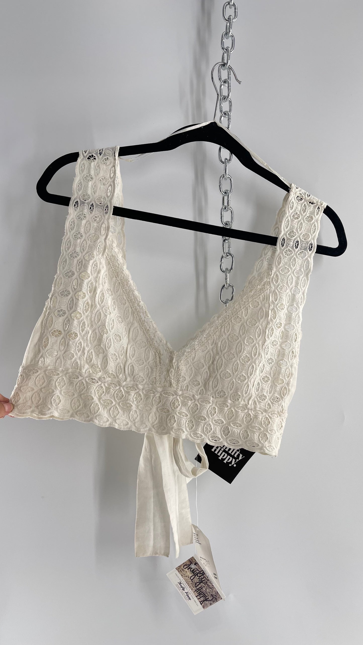 Urban Outfitters White Eyelet Lace Bustier with Tags Attached (Large)