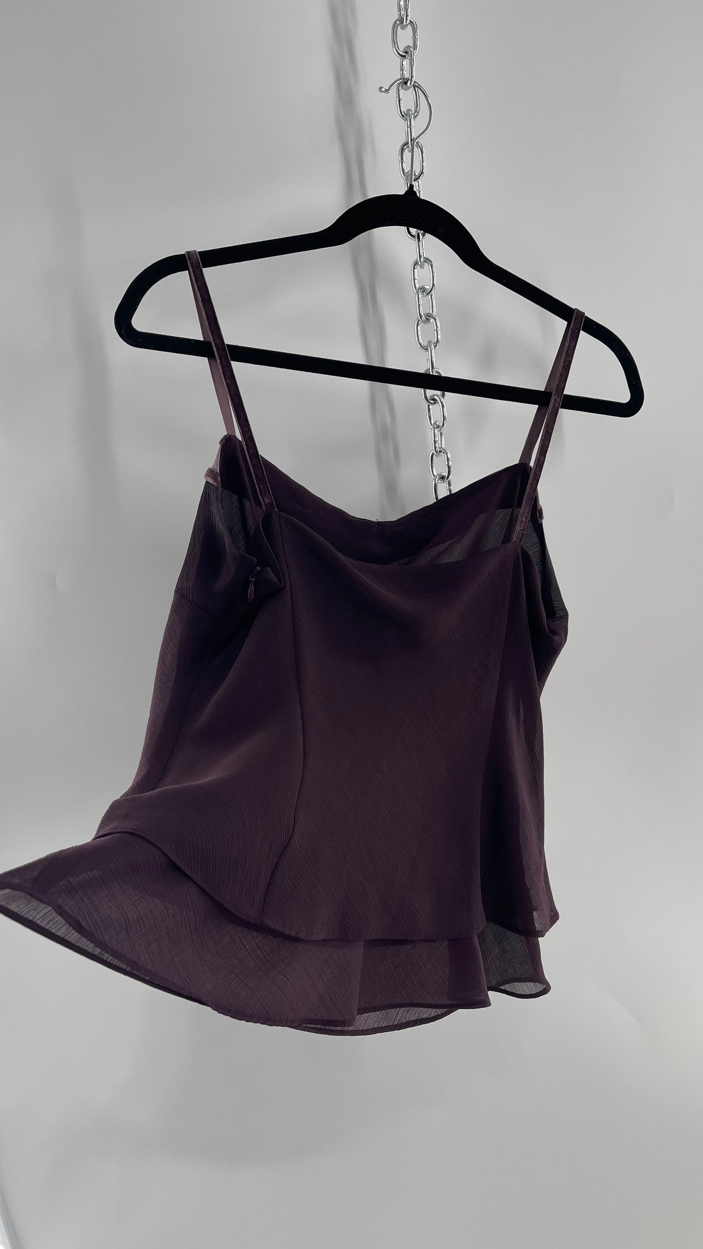 Vintage Plum Tank with Beaded Velvet Lace Neckline (8)