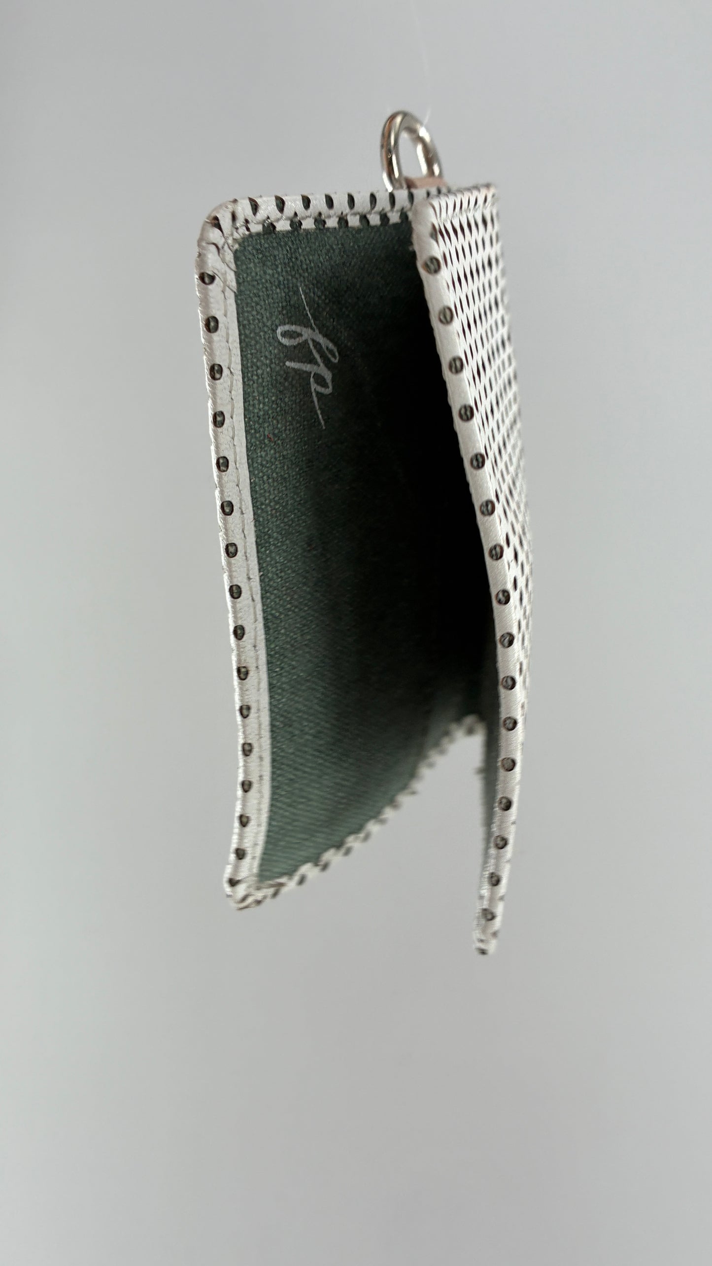 Free People Leather White Wallet with Canvas Lining