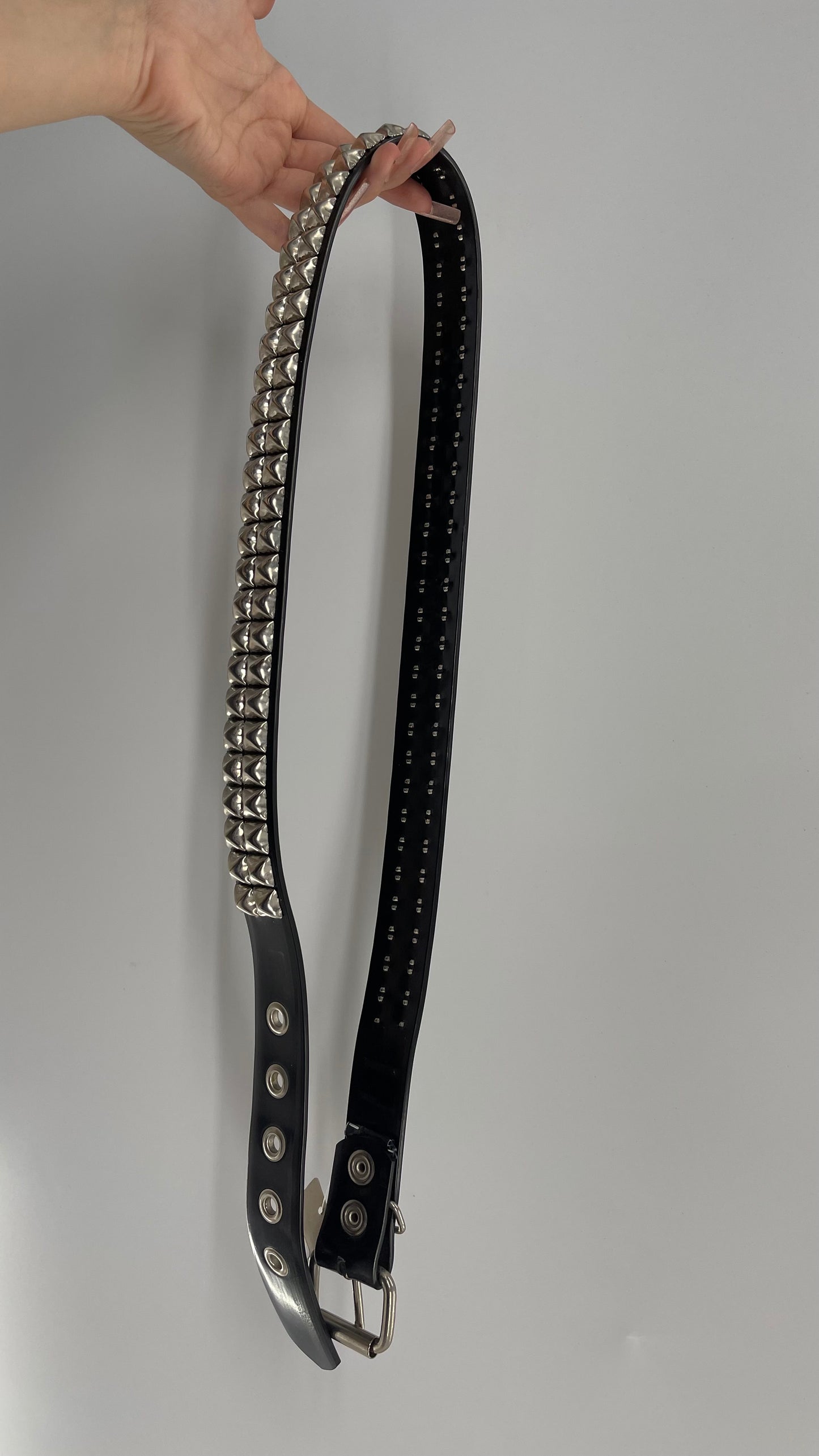 Vintage Studded Black Jelly Belt (S/M)