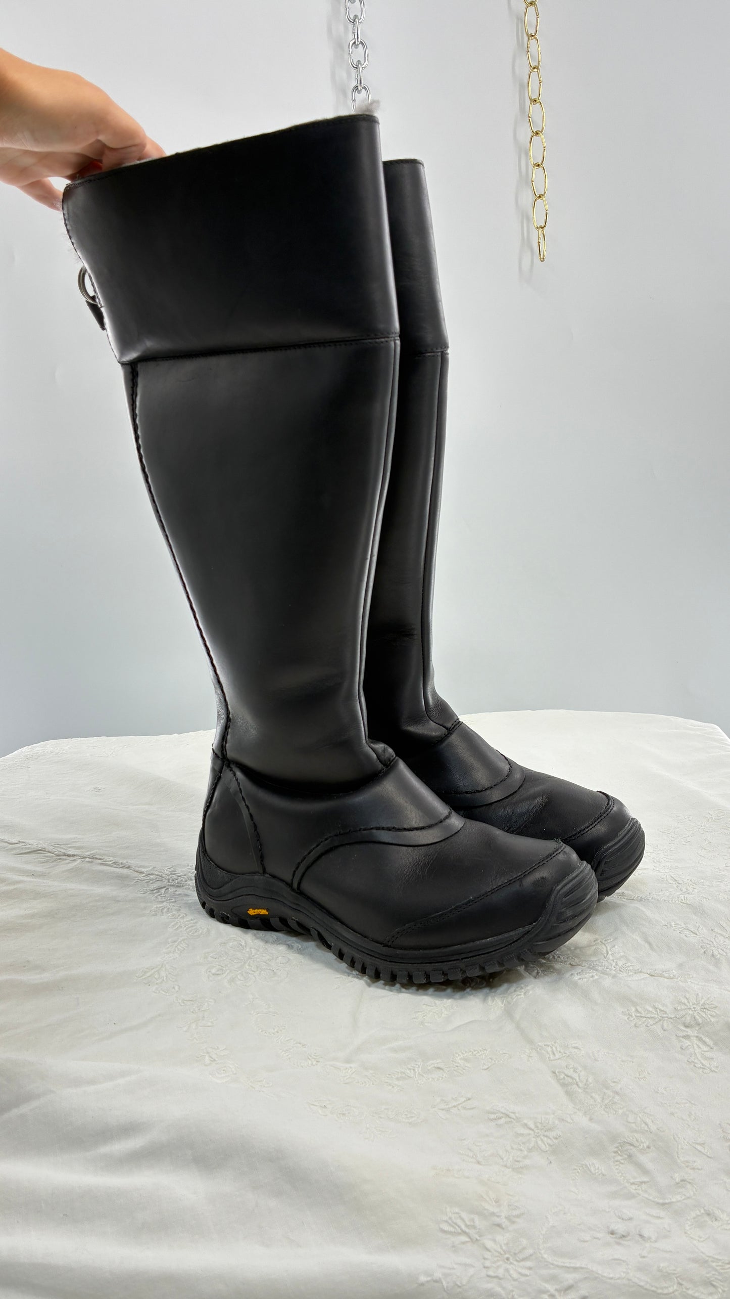 Vintage UGG Miko Thick Industrial Leather Chunky Boot (8)