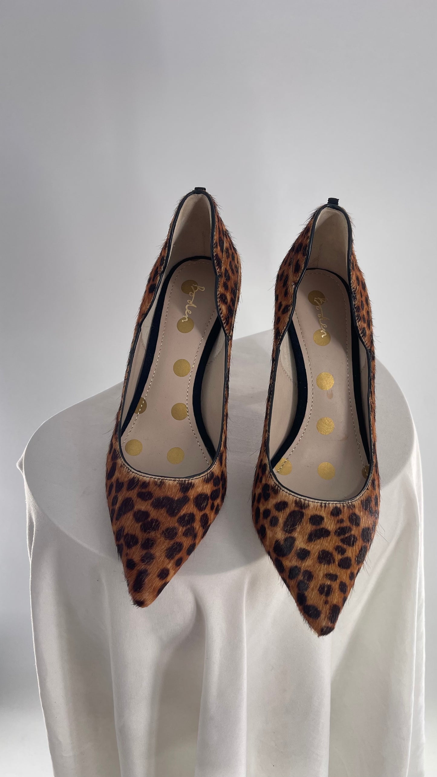 Boden Pony/Cow Hair Cheetah Patterned Pointed Heel (37.5)