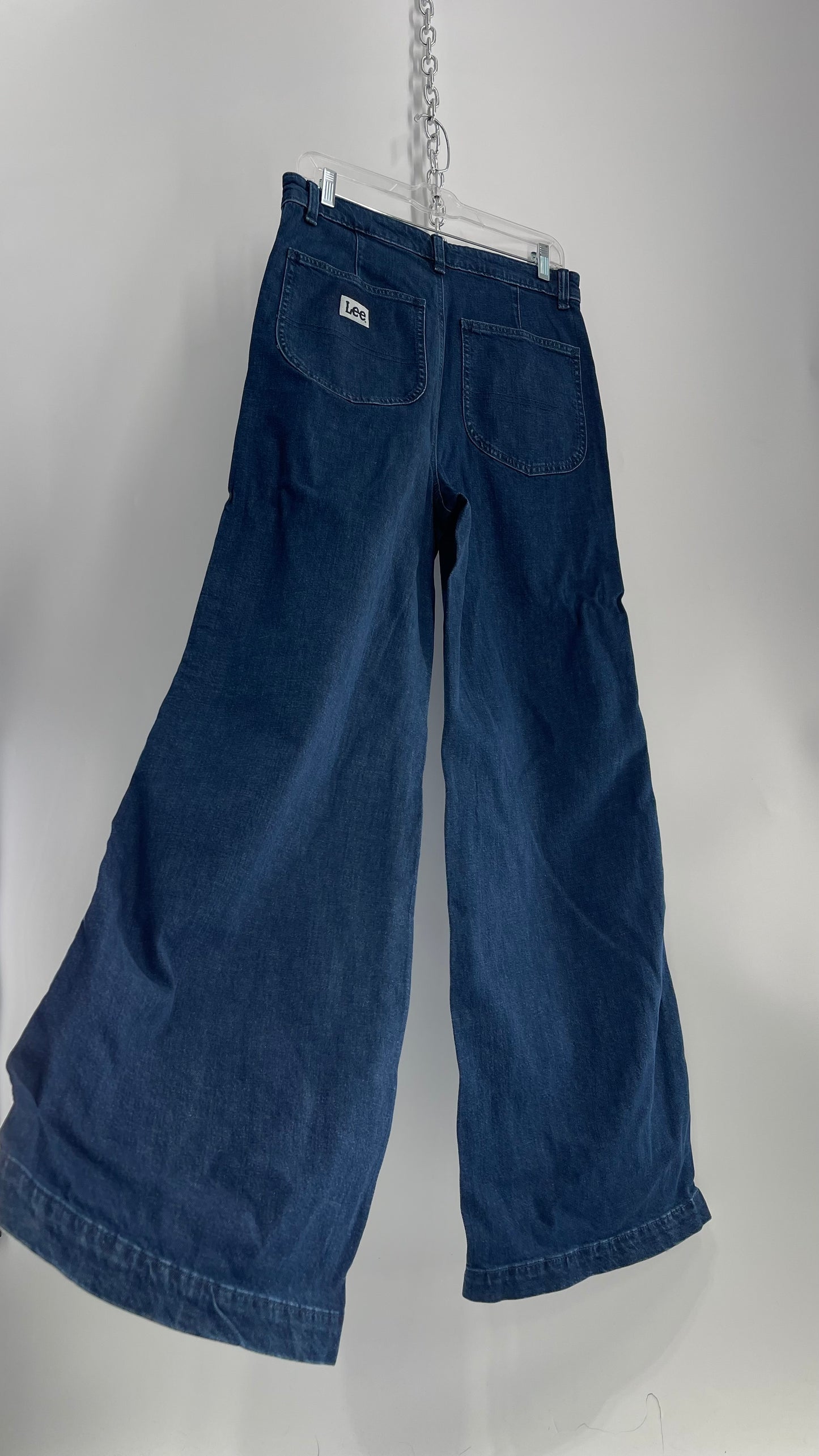 Lee X Free People Medium Wash High Rise Wide Leg Jeans with Tags Attached (30)