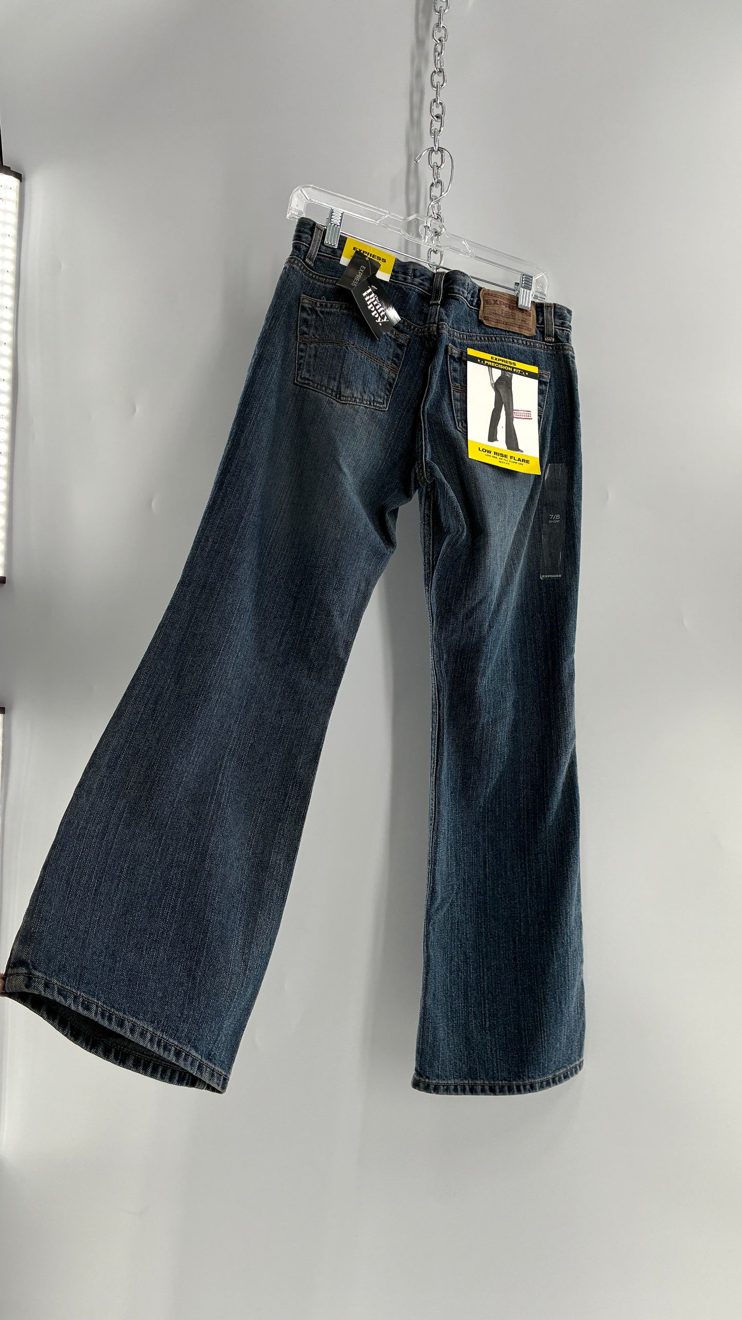 Deadstock Vintage EXPRESS Low Rise Flared Jeans (7/8)