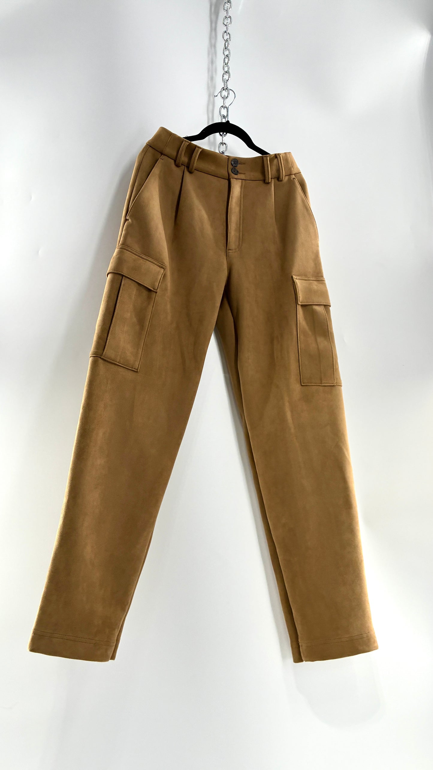 BANANA REPUBLIC Ultra Thick Baggy Vegan Suede Comfy Cargos (4)