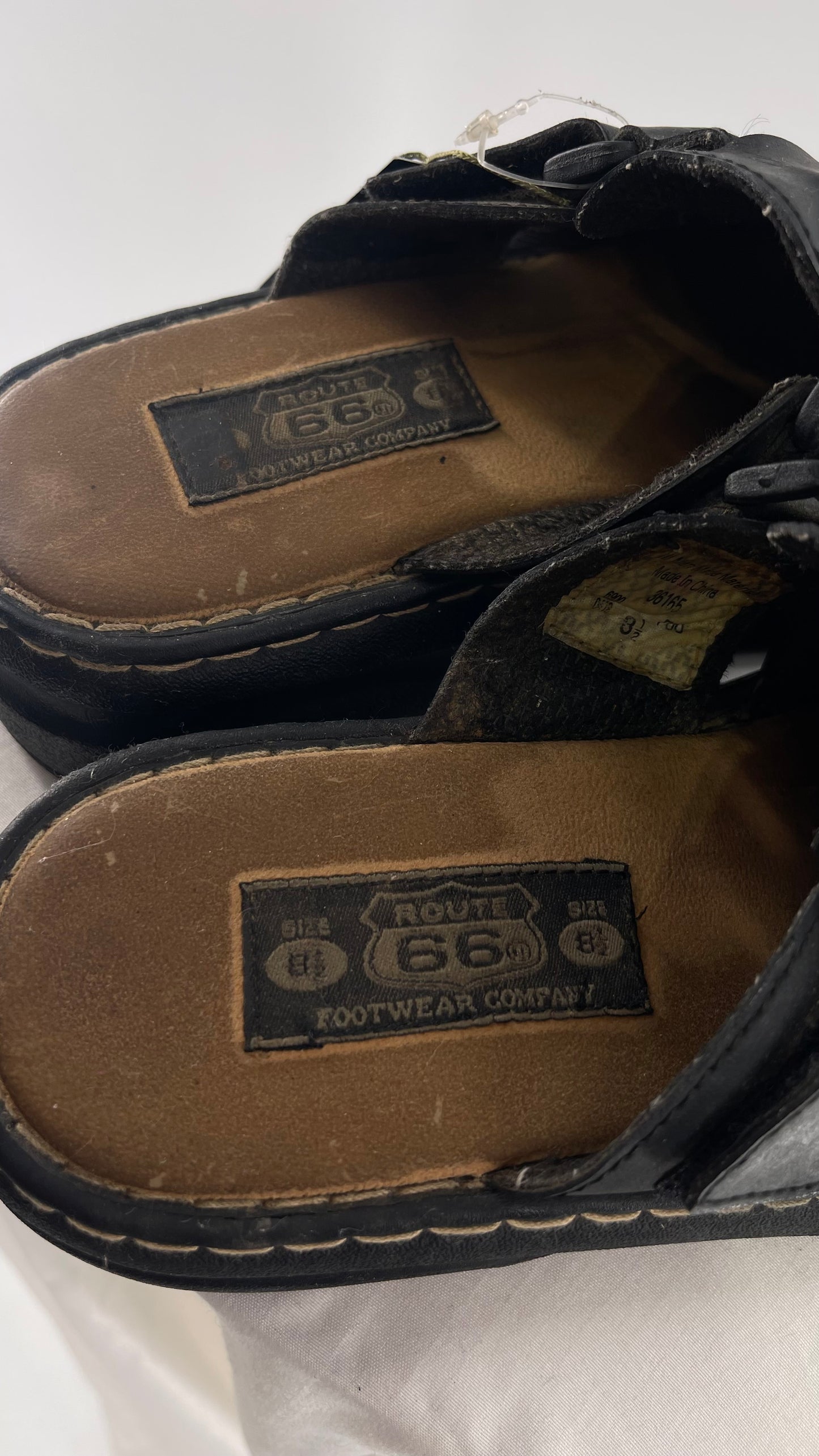 Vintage Route 66 Black Clogs (8.5)