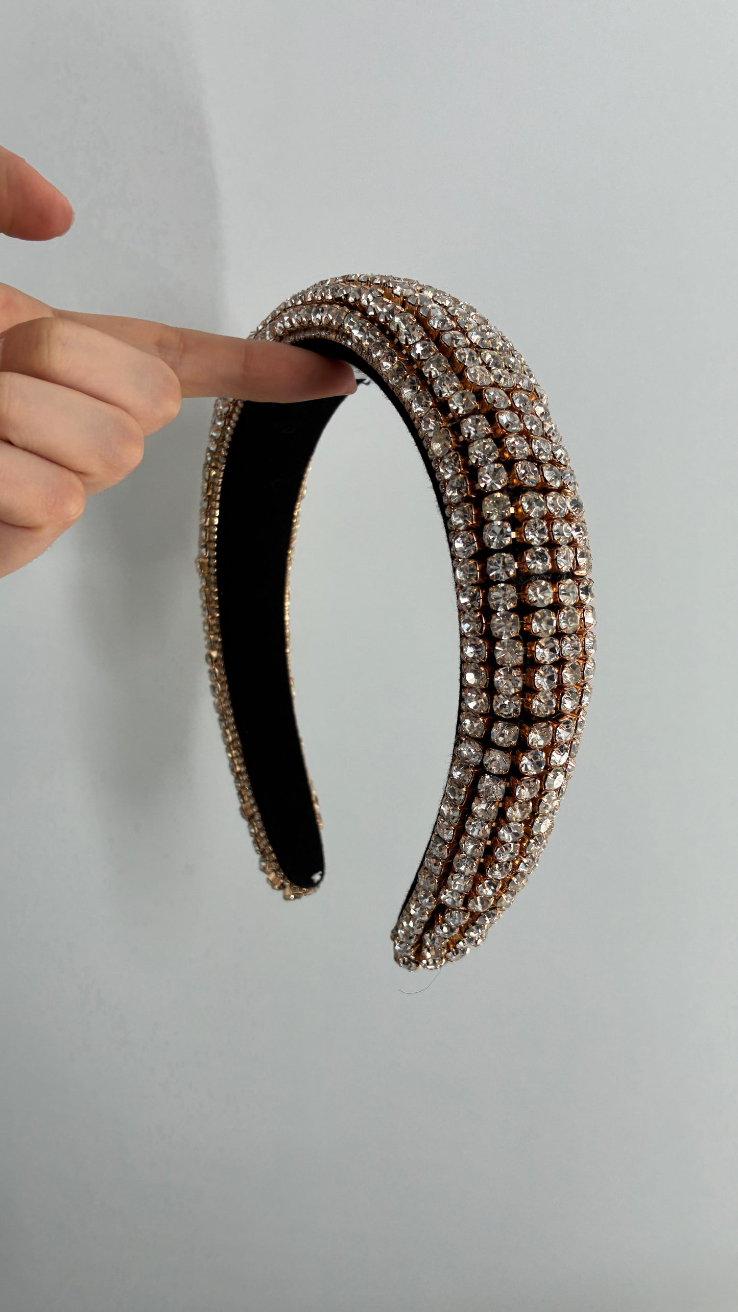 Rhinestone Encrusted Gold Headband