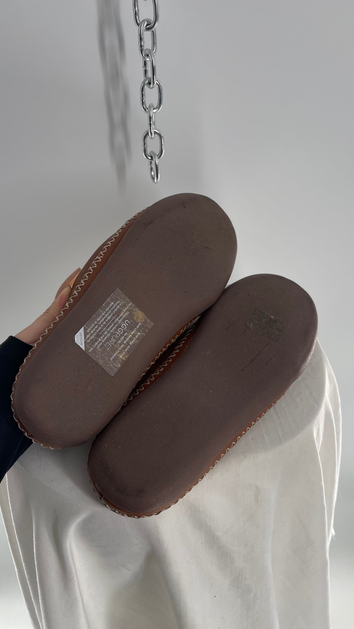 UGG Tamara Chestnut Leather Slipper (10)