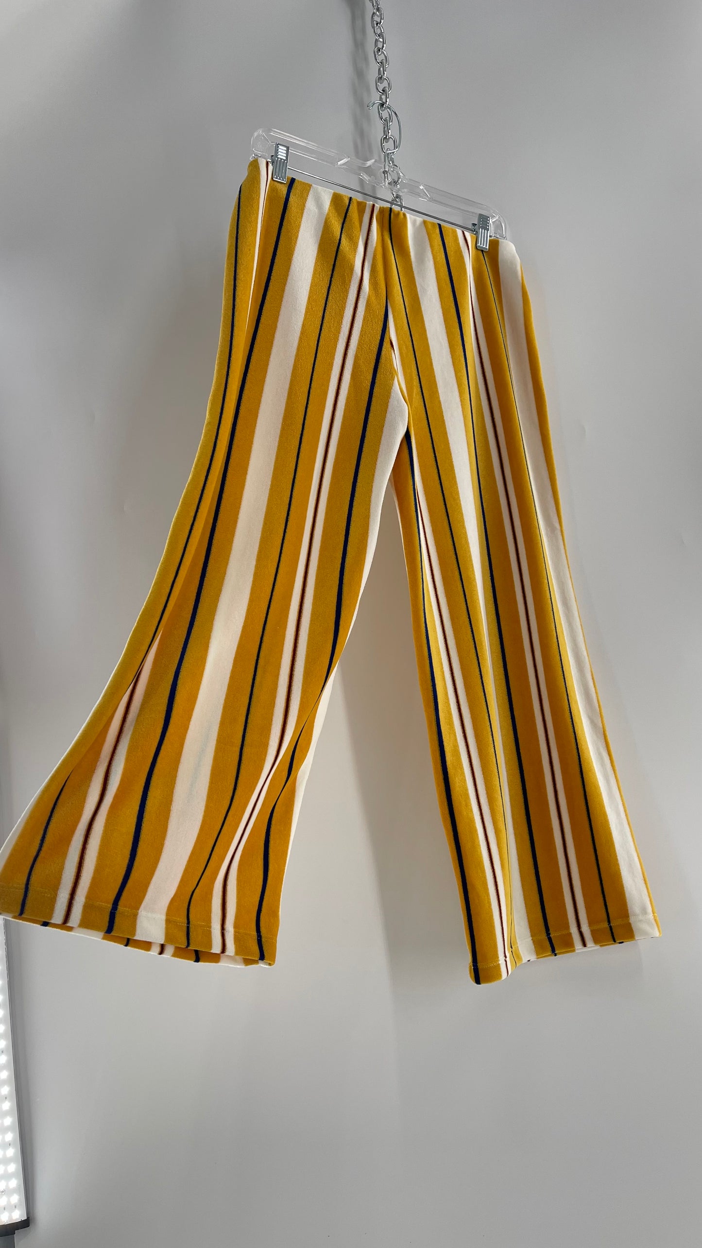 Urban Outfitters CroppedTerry Cloth Towel Yellow Striped Sweats (Medium)