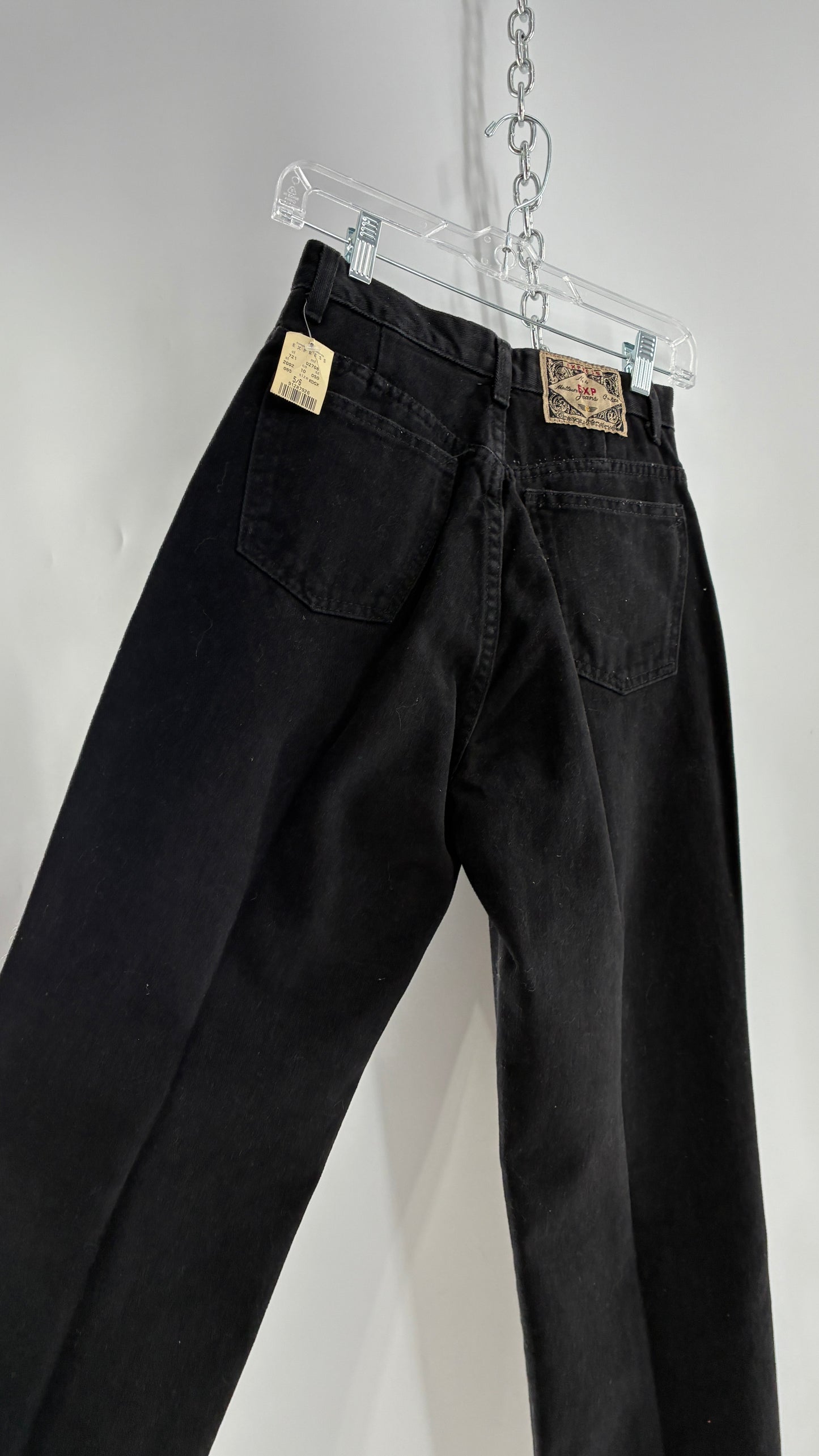 Deadstock Vintage 1980s EXPRESS Black High Waisted Mom Jean (5/6)