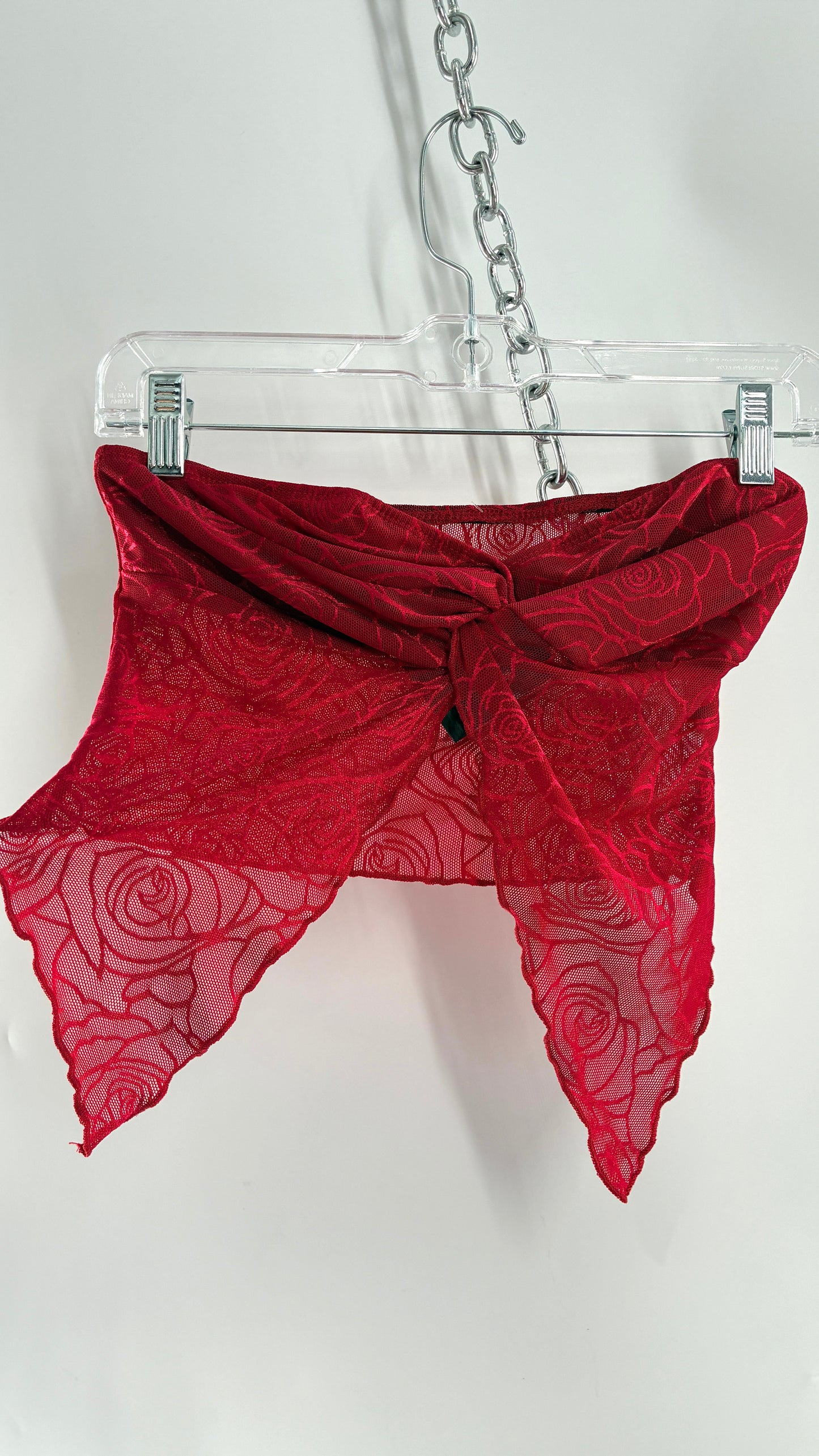 Red Rose Vented Tube Top (Small)