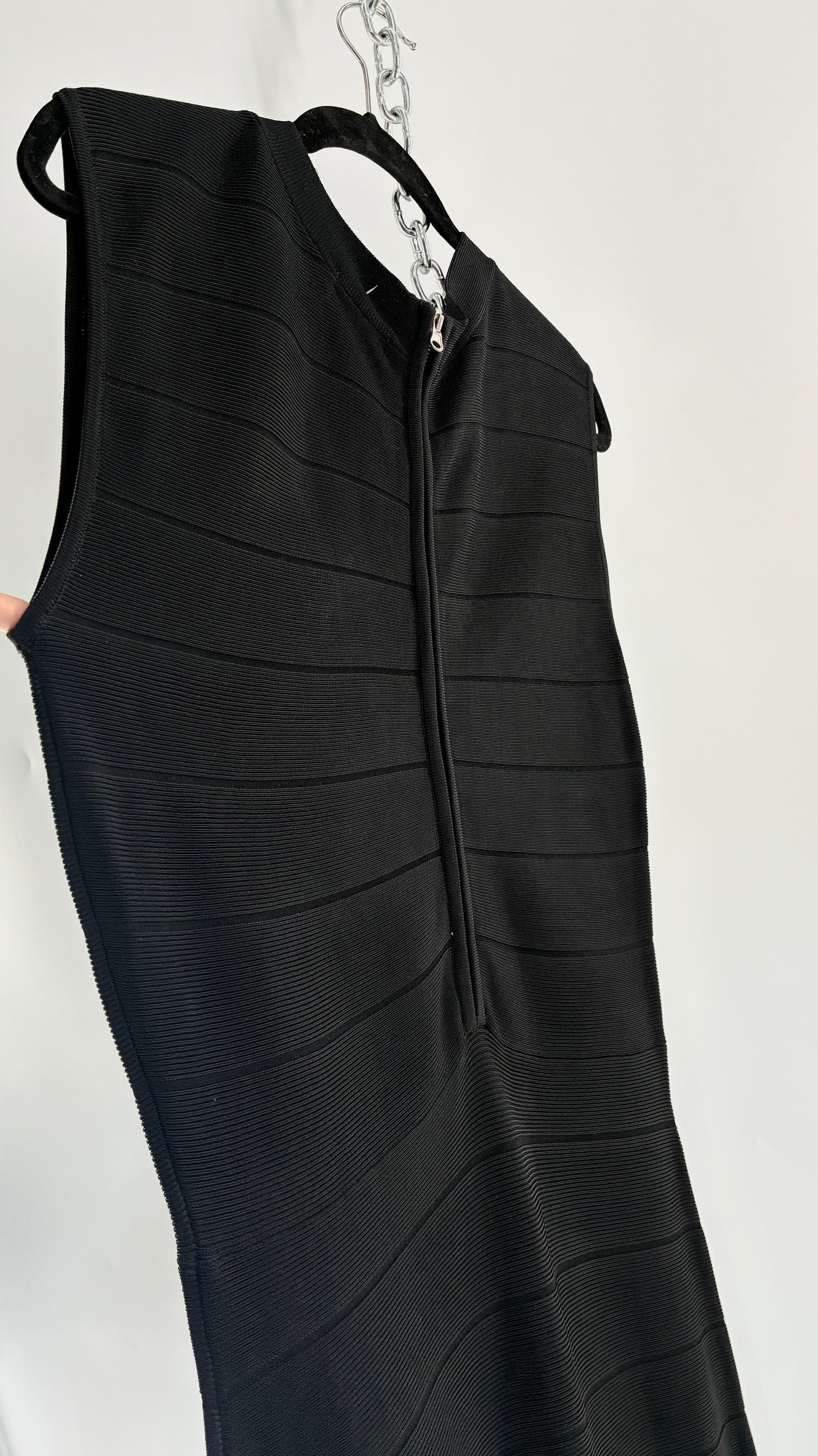 Vintage VENUS Black Bandage Mini Dress with Triple Layer Fringe Hem (10)