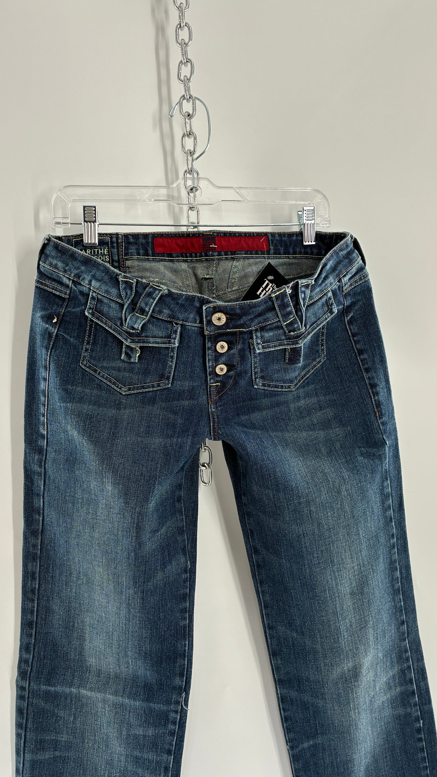 Vintage MARITHÉ FRANCOIS GIRBAUD Medium Wash Jeans with Hip Pocket Details (30)