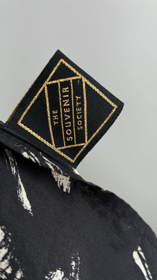 The Souvenir Society Black and White Bandana Head Scarf