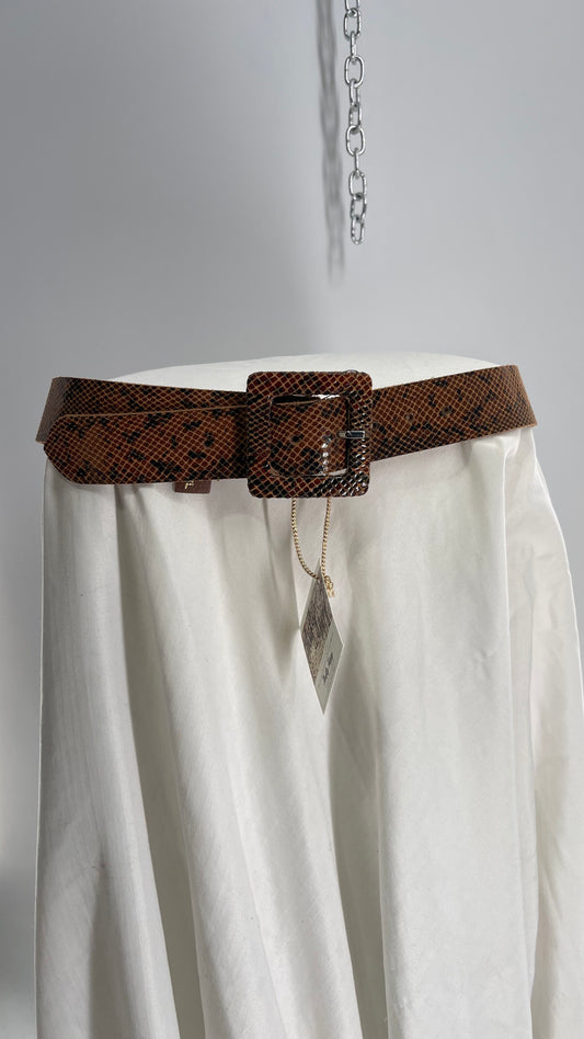 Free People Brown Snake Skin Pattern Size (M/L)