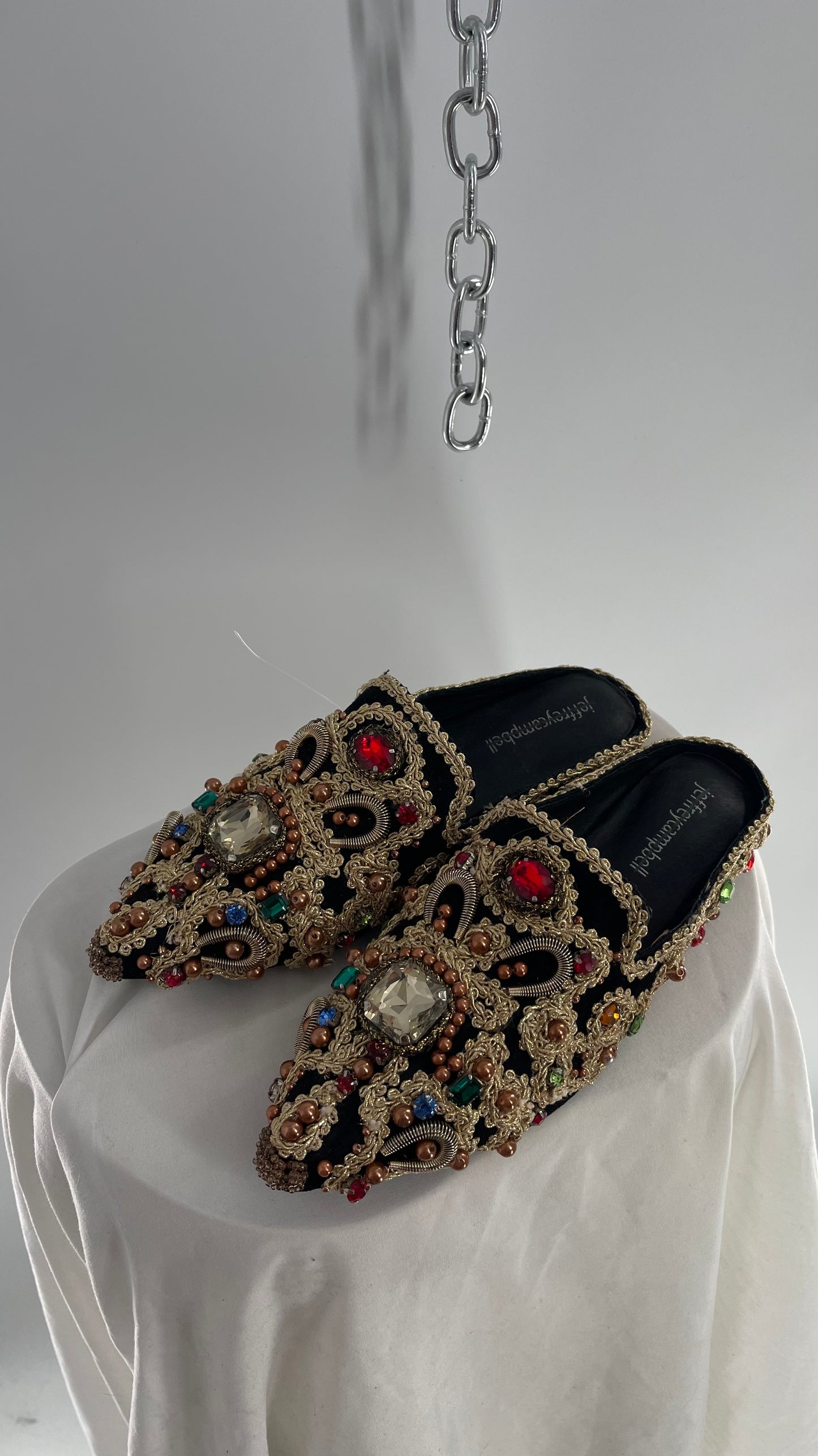 Jeffrey Campbell Sarika Embellished Pointed Mules Covered in Stones, Beads, and Embroidery  (6)