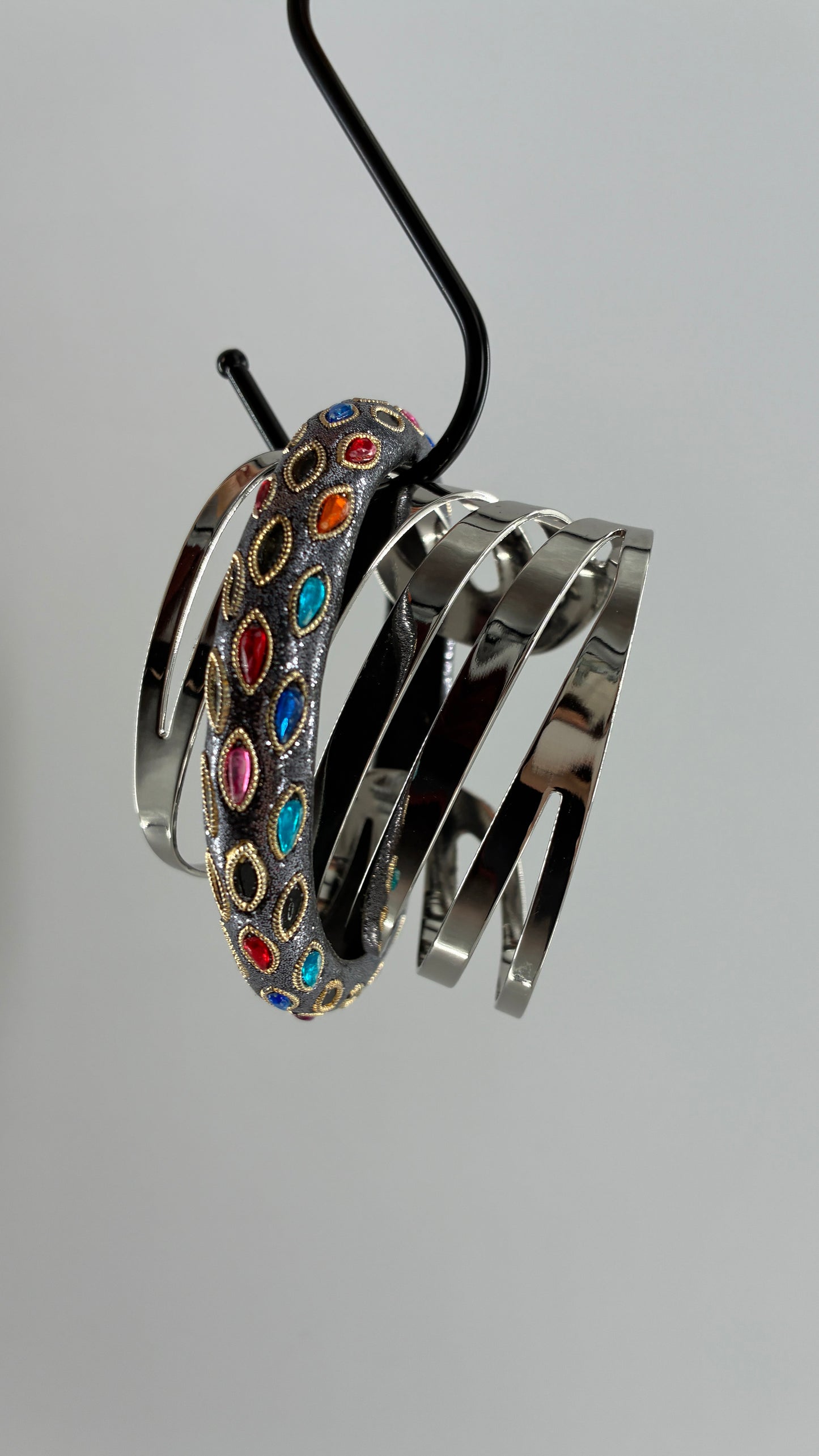 Thierry Mugler Cuff and Embellished Bangle Bracelet Set