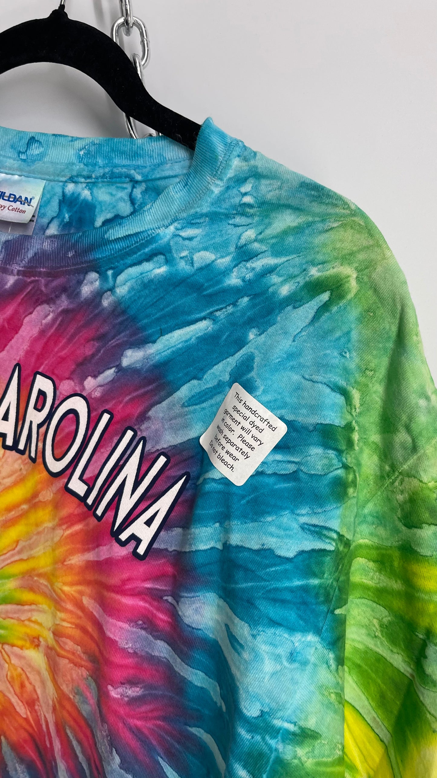 Deadstock Vintage North Carolina Tie Dye T Shirt (Large)