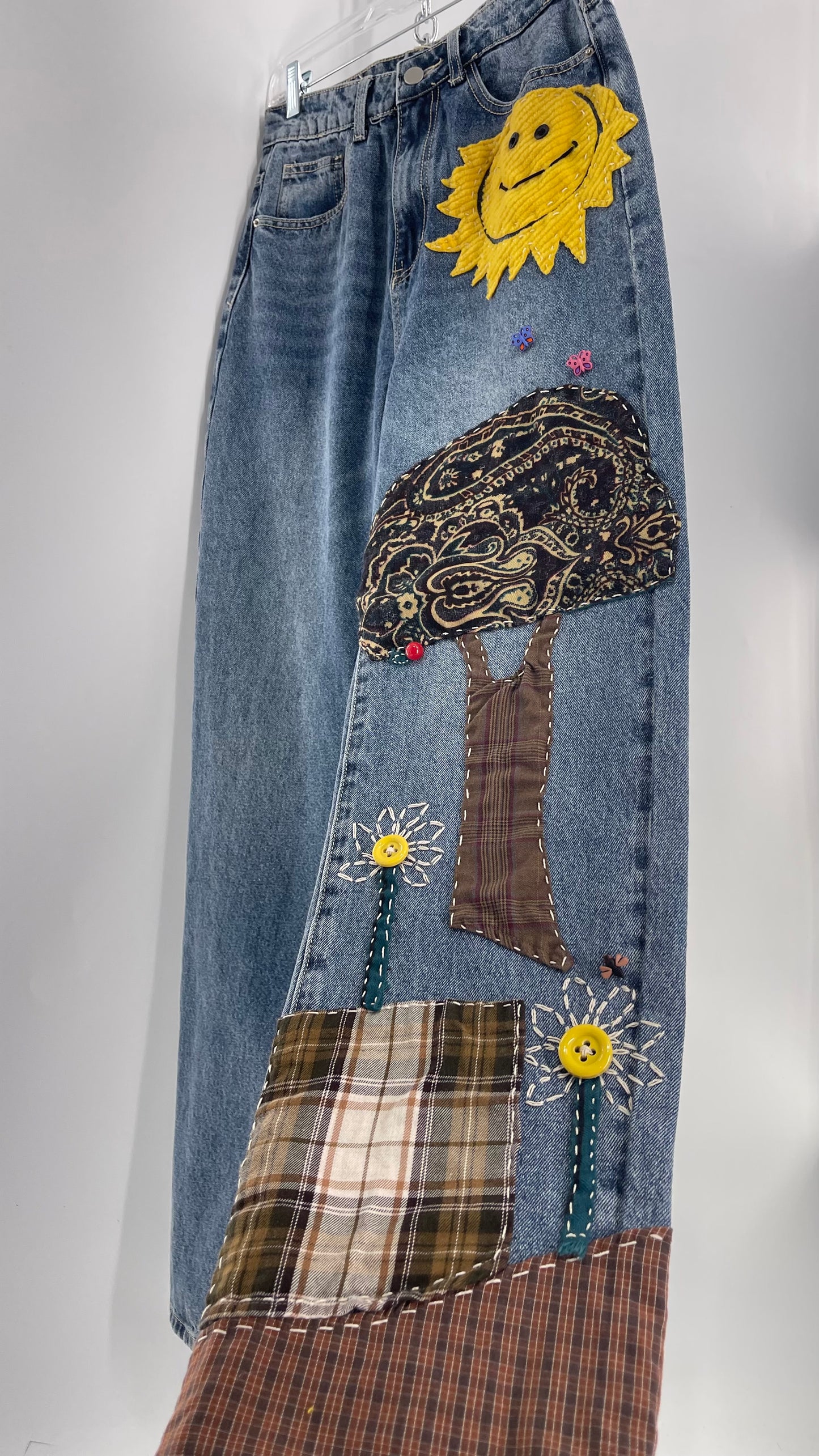 CUSTOM Hand Made Hand Sewn Patchwork Sun Dazed Denims (26)