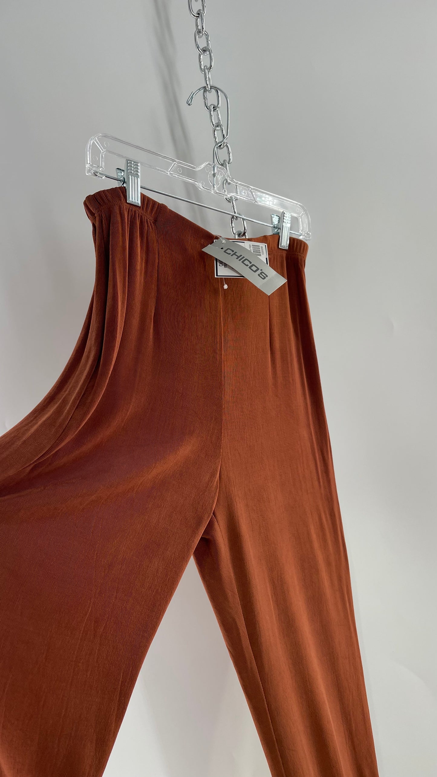 Deadstock Vintage CHICO’s Burnt Orange Terracotta Lounge Pants with Tags Attached (XL)