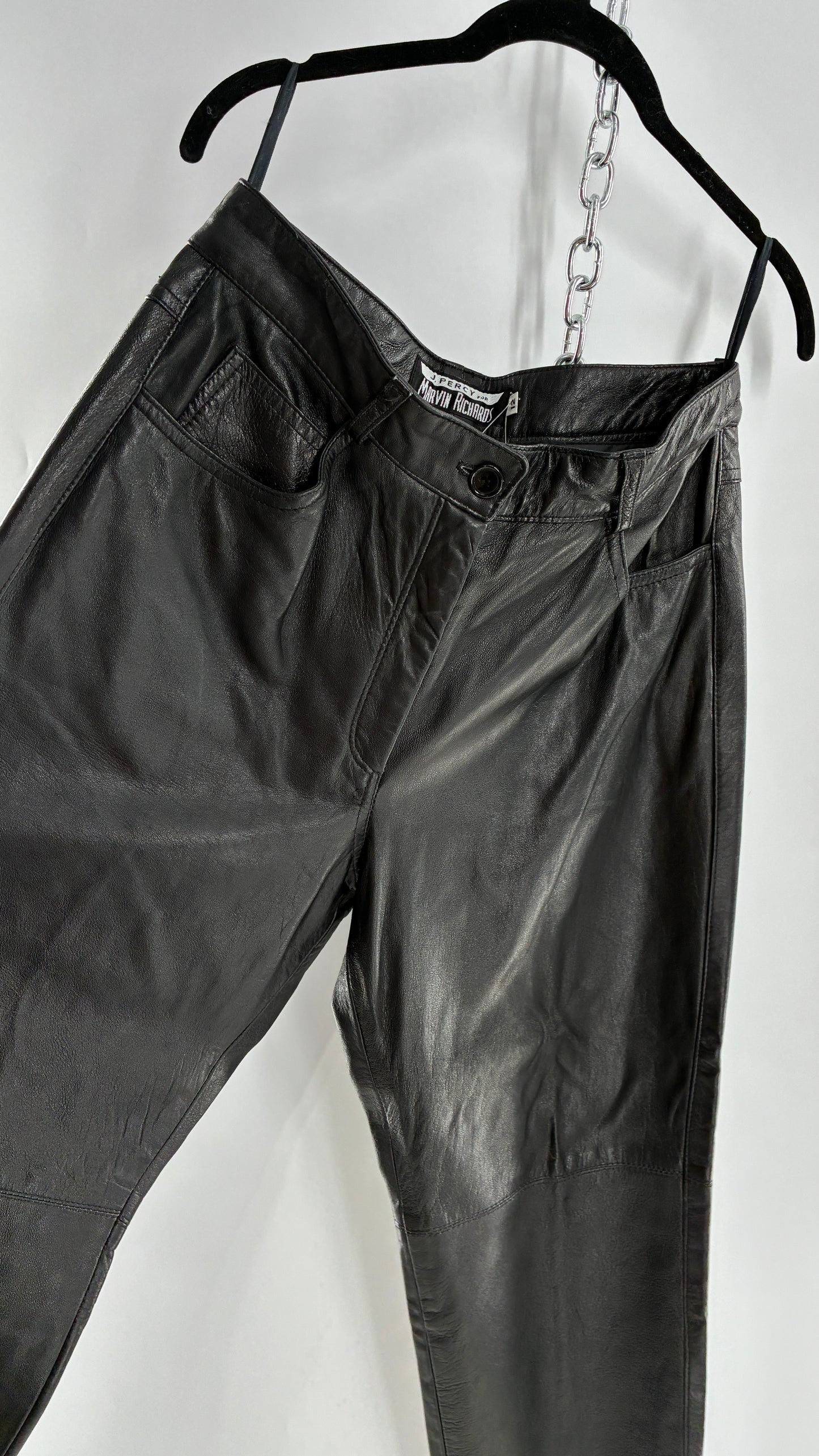 Vintage J. Percy for Marvin Richards Black Leather Pants (12)