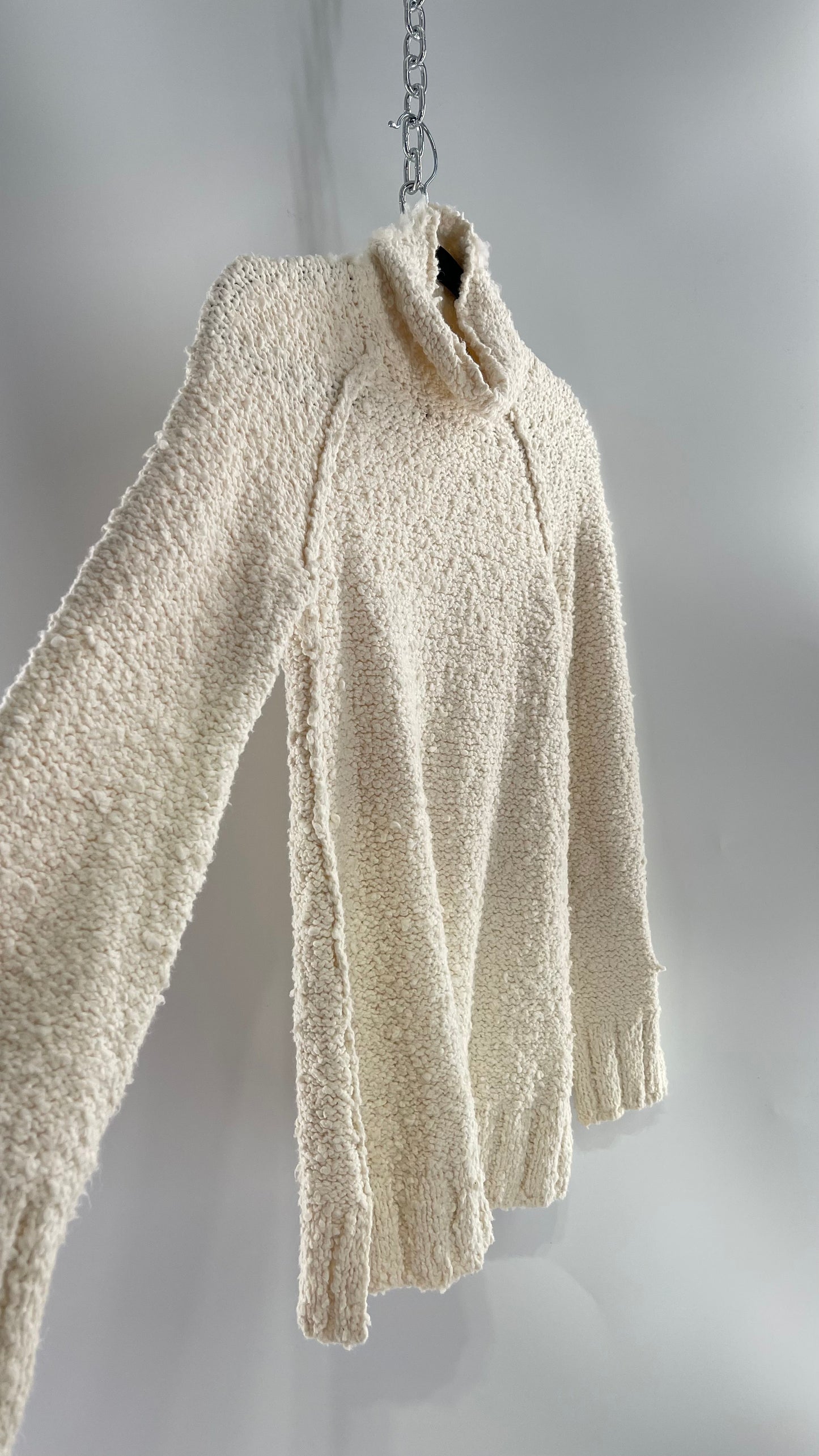 Moth Anthropologie Juliette Ivory White Knit Turtleneck Sweater(XS)
