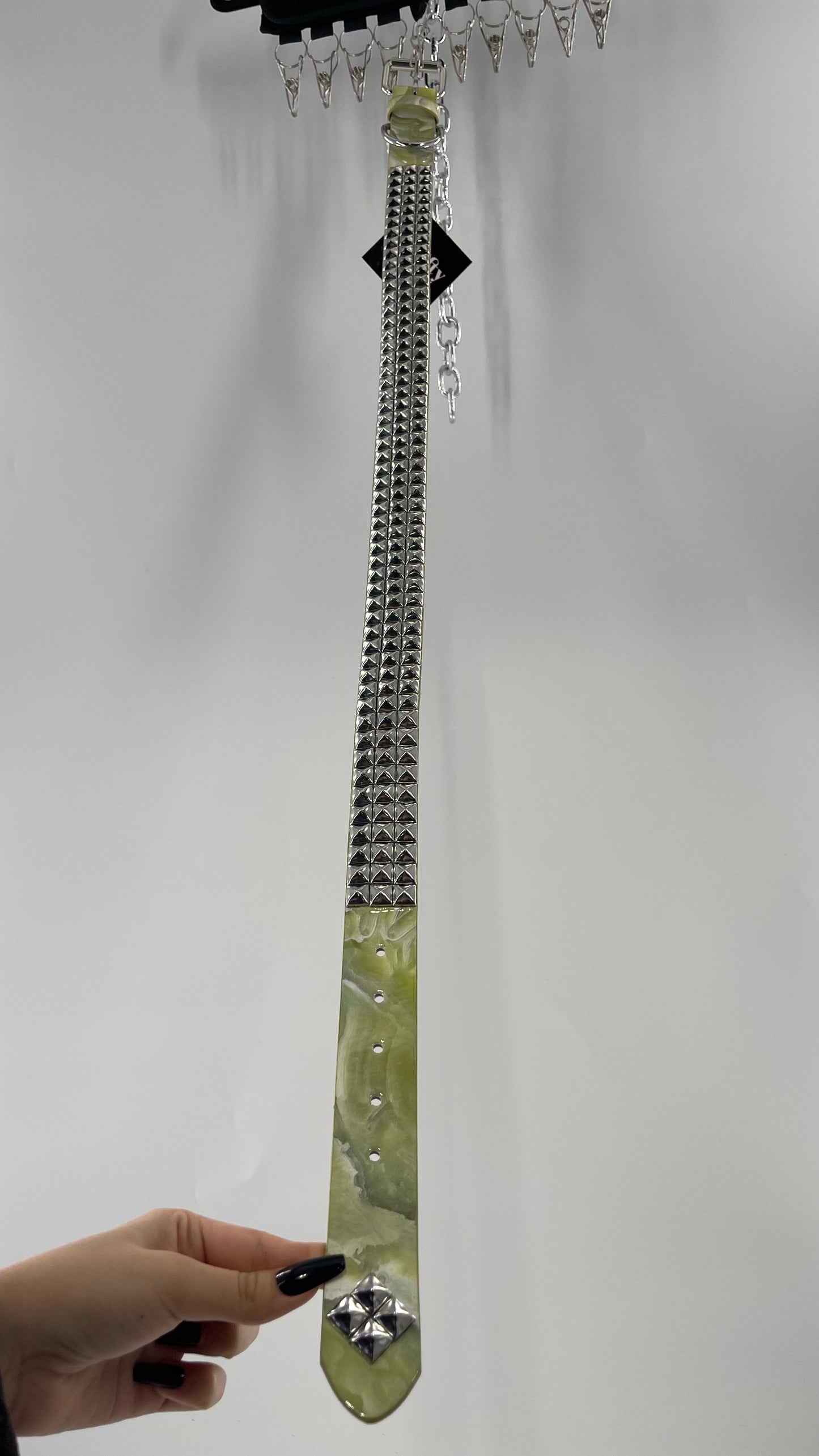 Urban Outfitters Marble Studded Belt (Medium)
