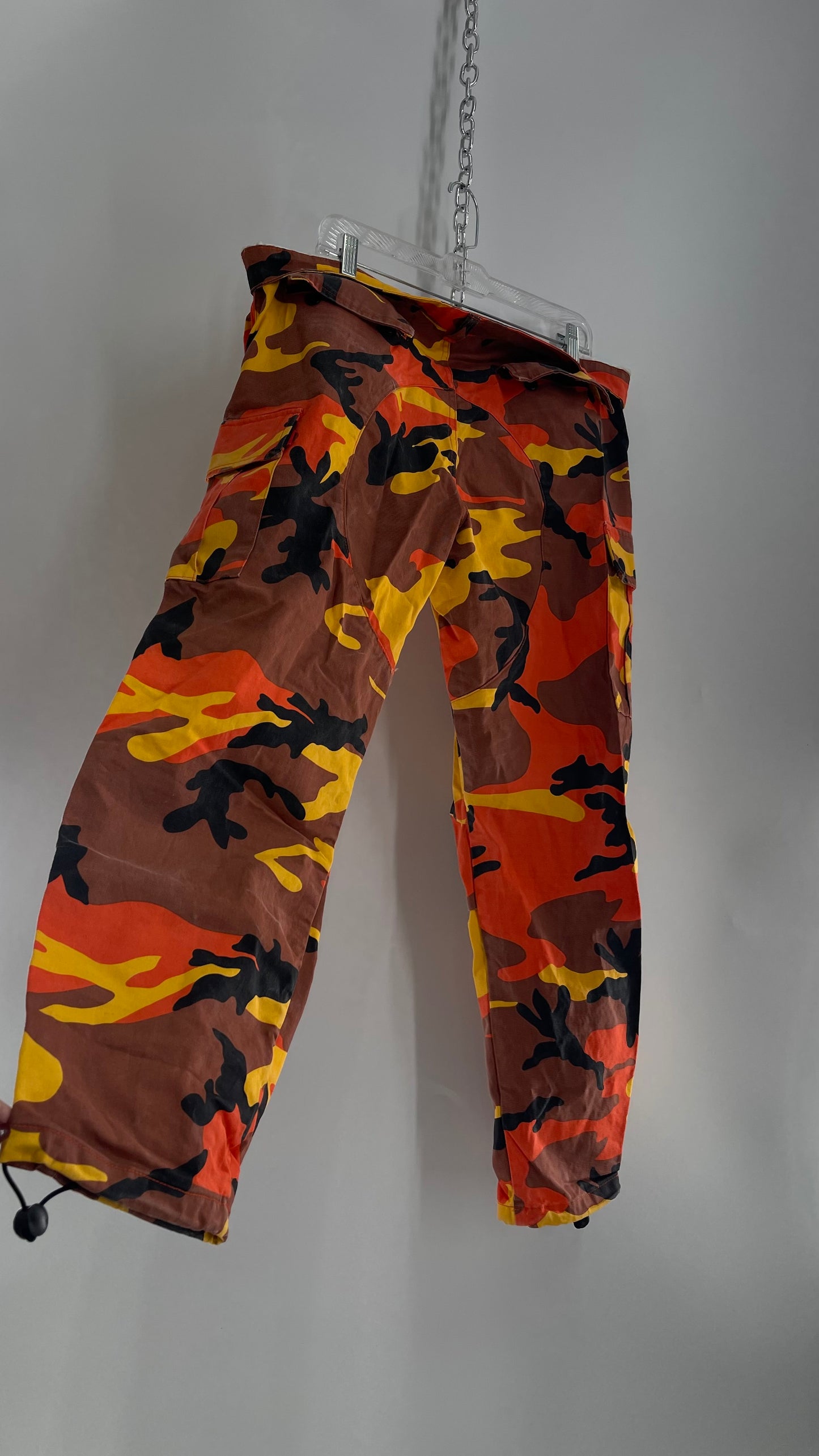 Big For Sam Orange/Yellow/Black Camo Cargo (XXL)