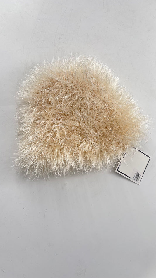 Vintage Ultra Fuzzy Off White Beanie