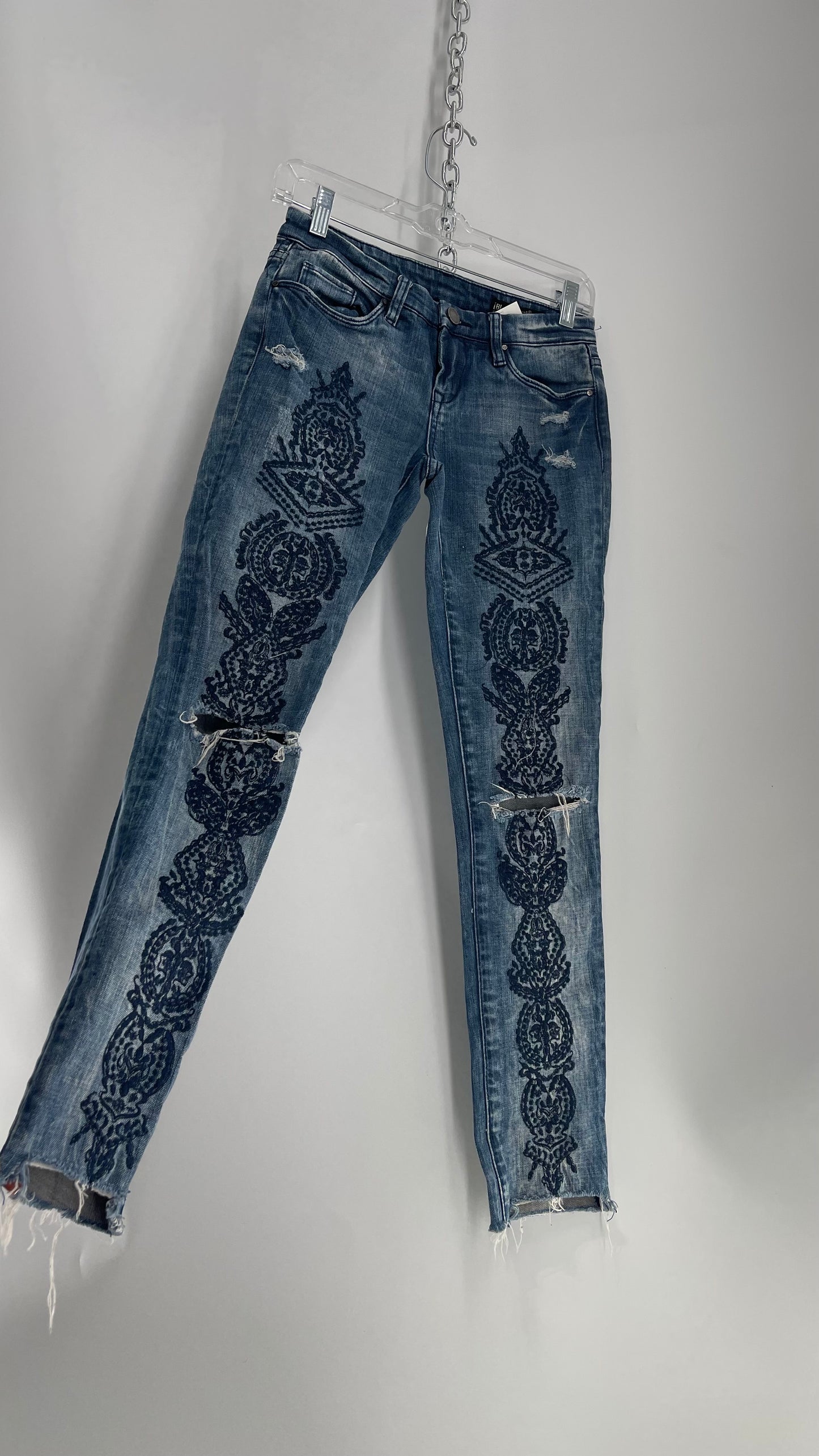 BLANK NYC Distressed Fully Embroidered Jeans (24)