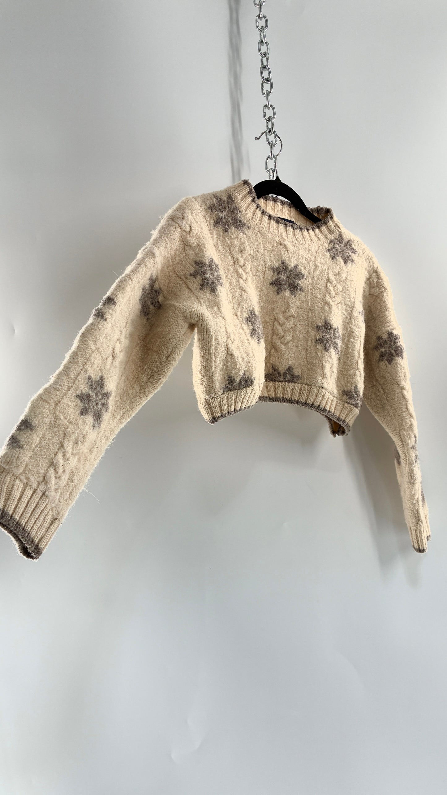 Urban Renewal by Urban Outfitters LAND’S END Thick Wool Land’s End Cropped Sweater (Small)